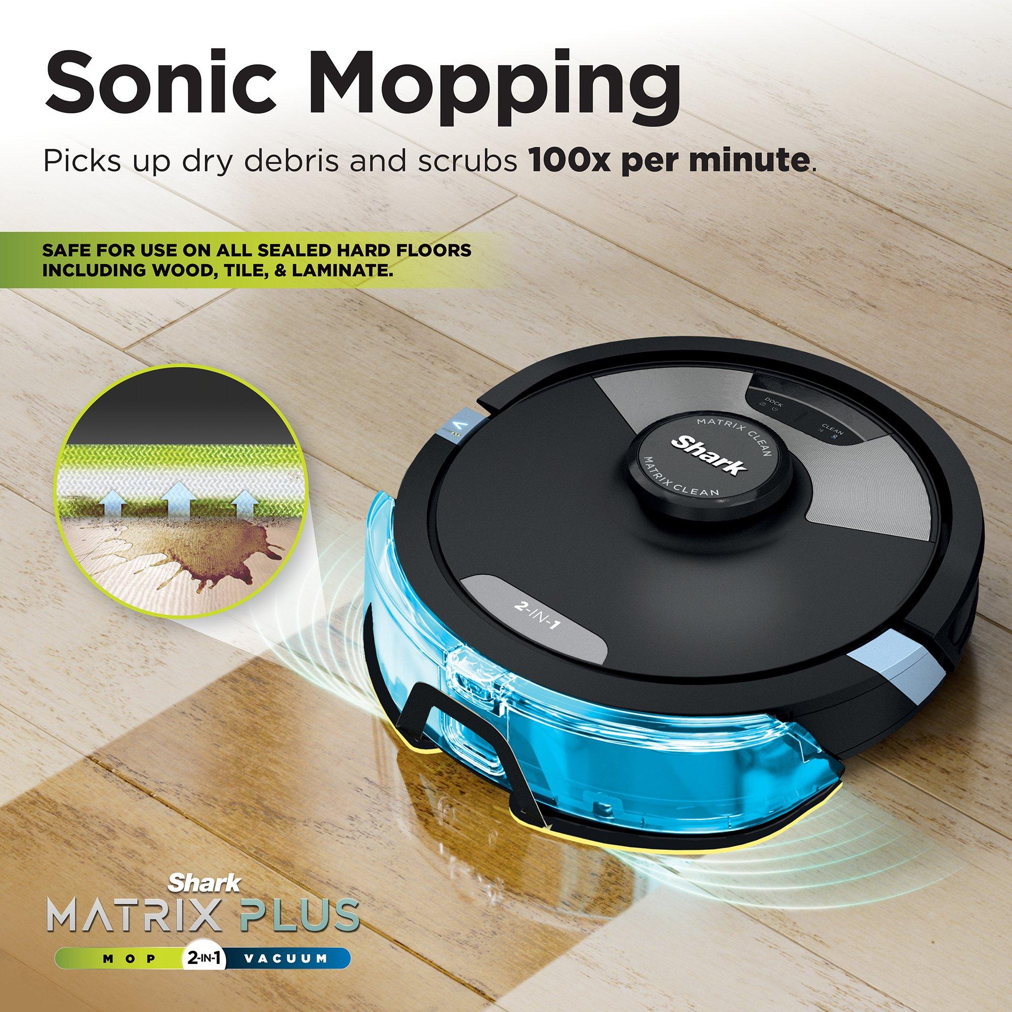 Black - Shark - Matrix Plus 2-in-1 Self-Empty Robot Vacuum & Mop - 2