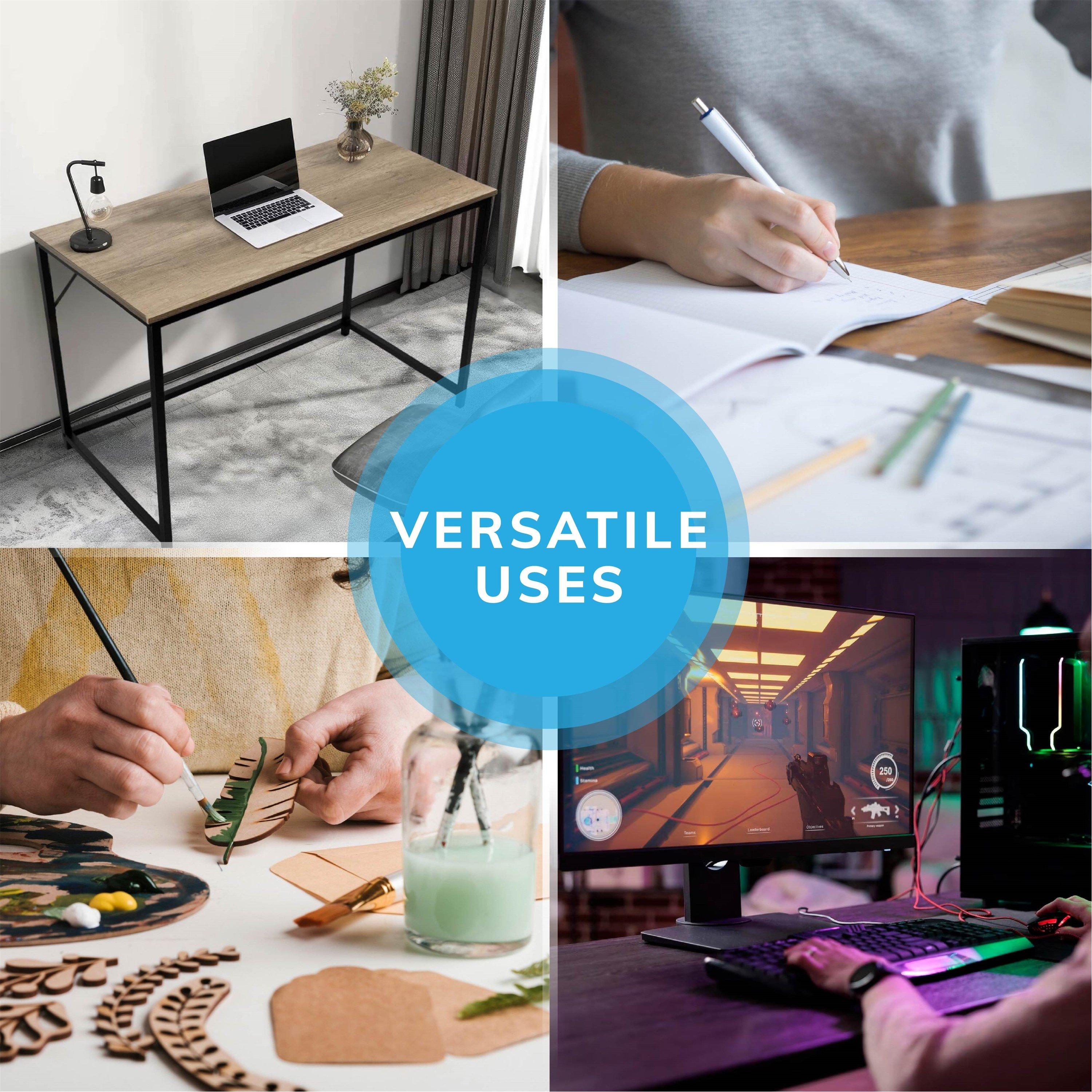 Light Brown - House of Home - Large Rustic Light wood top Black coated metal - 8