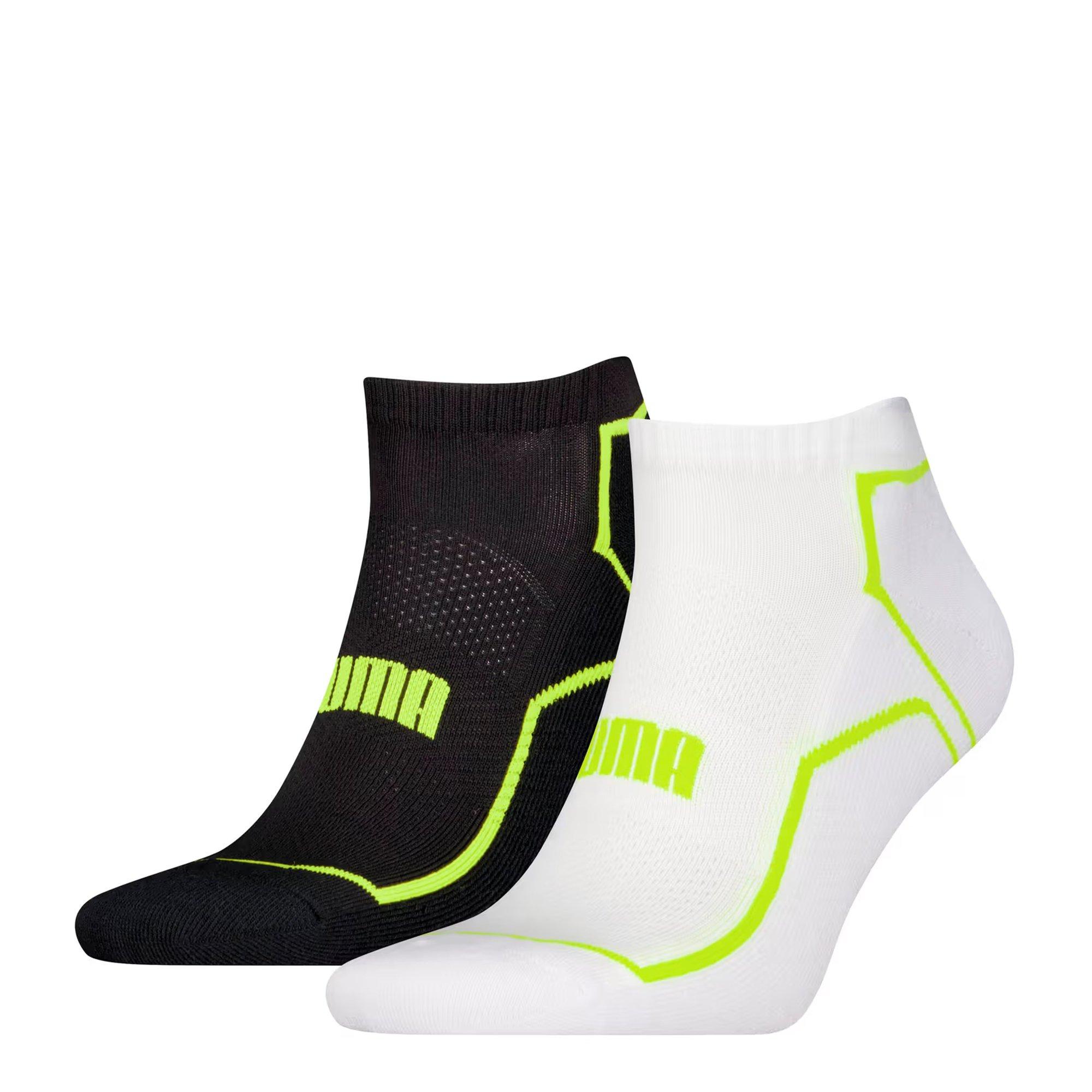 White/Black - Puma - Sneaker Run 2 Pack Trainer Socks - 1