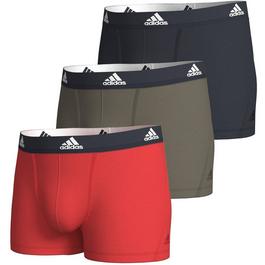 adidas 3 Pack Active Flex Cotton Trunk