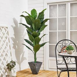 LIFE IDEAS Artificial Tropical Spathiphyllum Tree Fake Plant