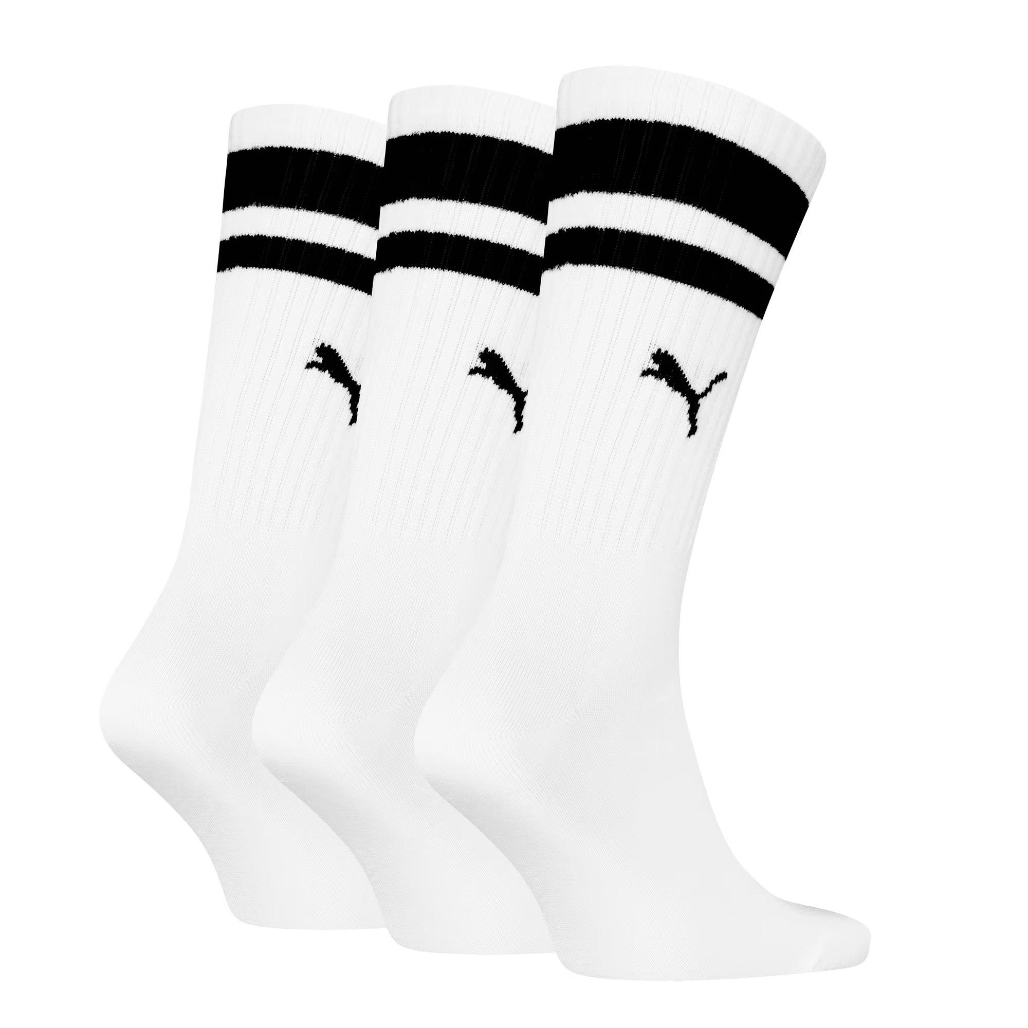 White - Puma - Unisex Quarter 3 Pack Socks - 2