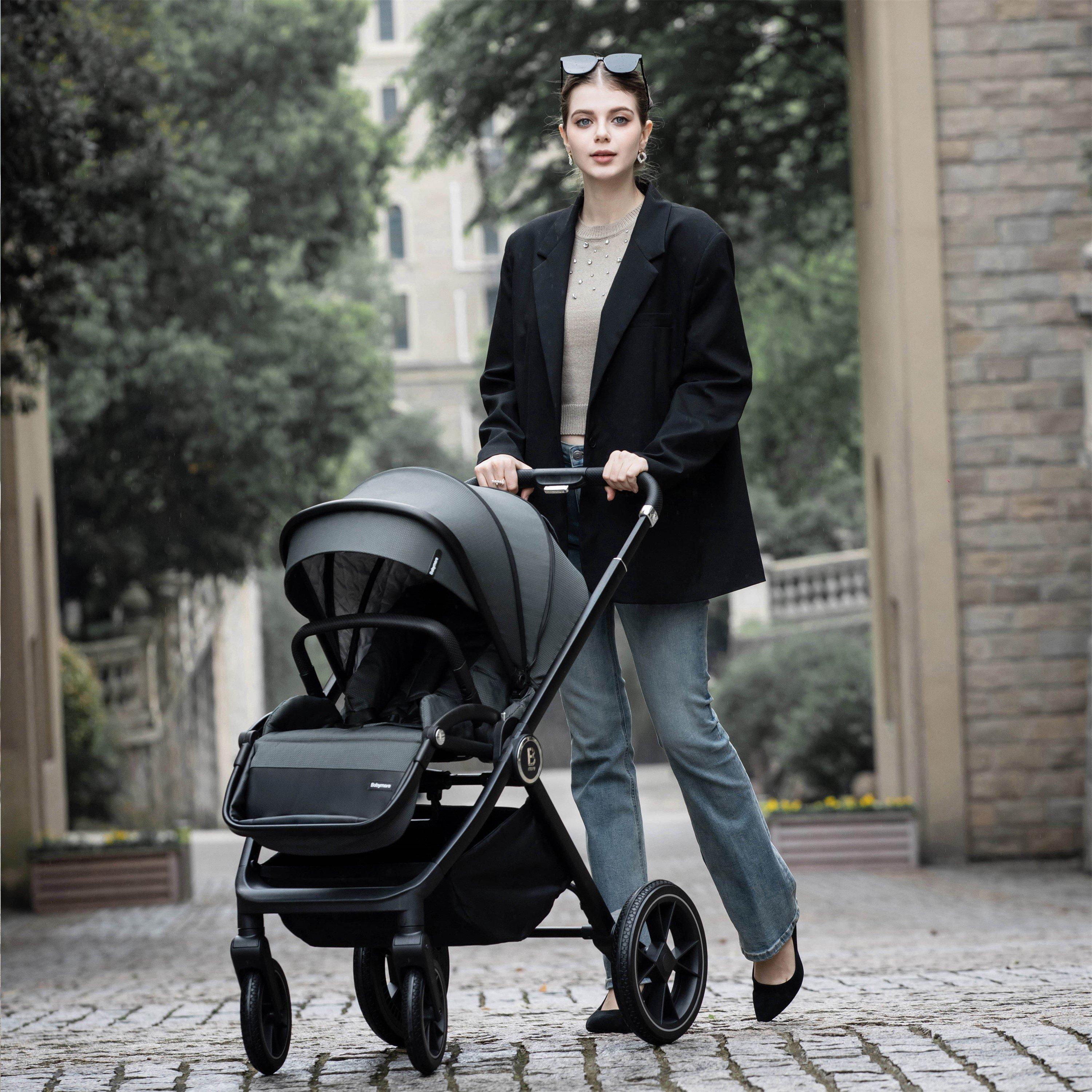 Forest Grey - Babymore - Babymore Kai Pram Pushchair - Forest Grey - 4