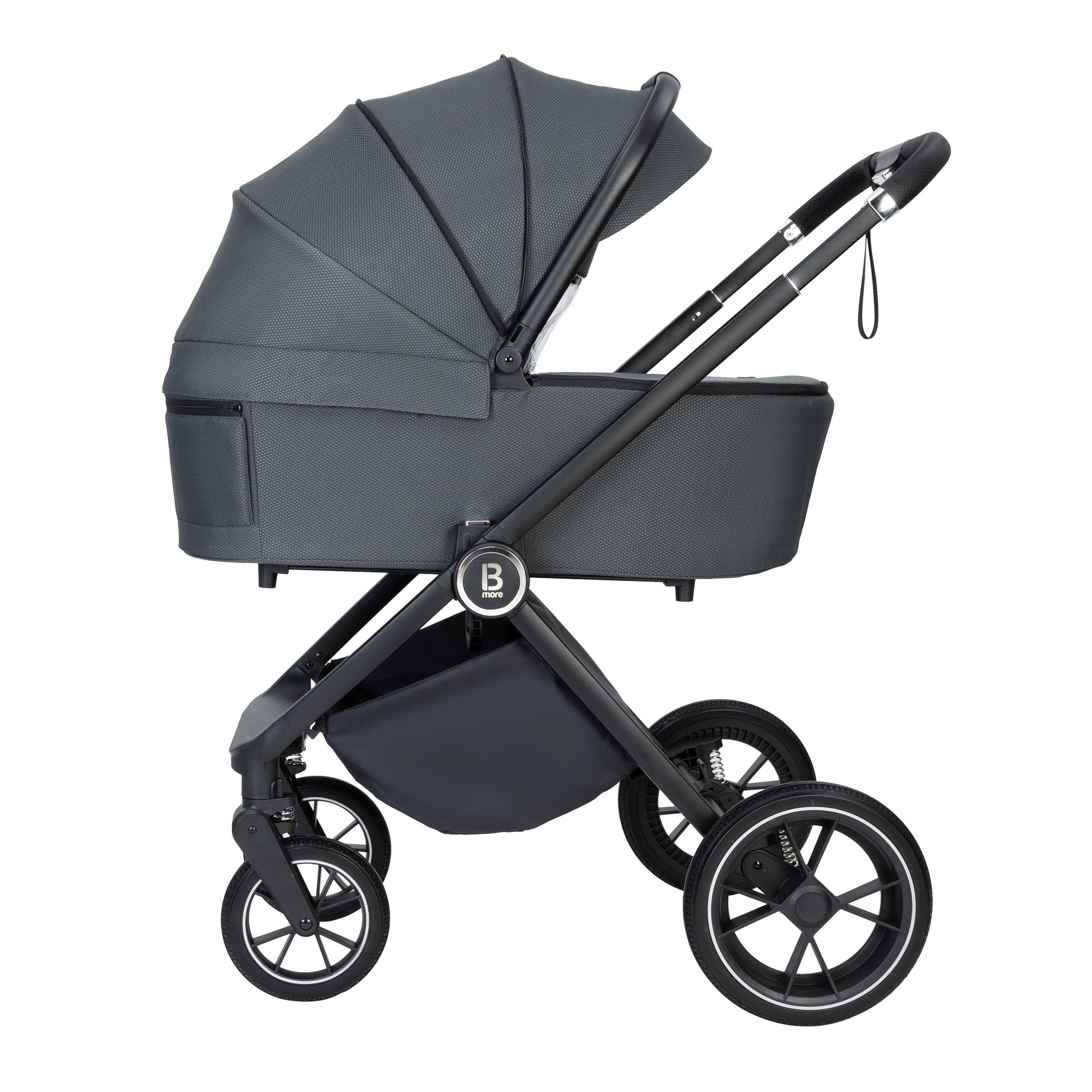 Forest Grey - Babymore - Babymore Kai Pram Pushchair - Forest Grey - 6