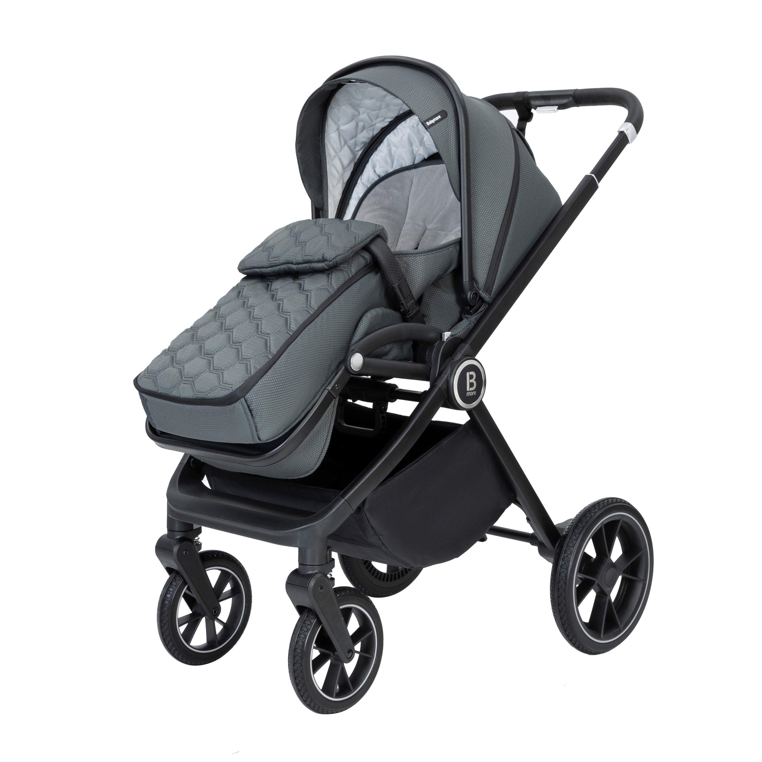 Forest Grey - Babymore - Babymore Kai Pram Pushchair - Forest Grey - 8