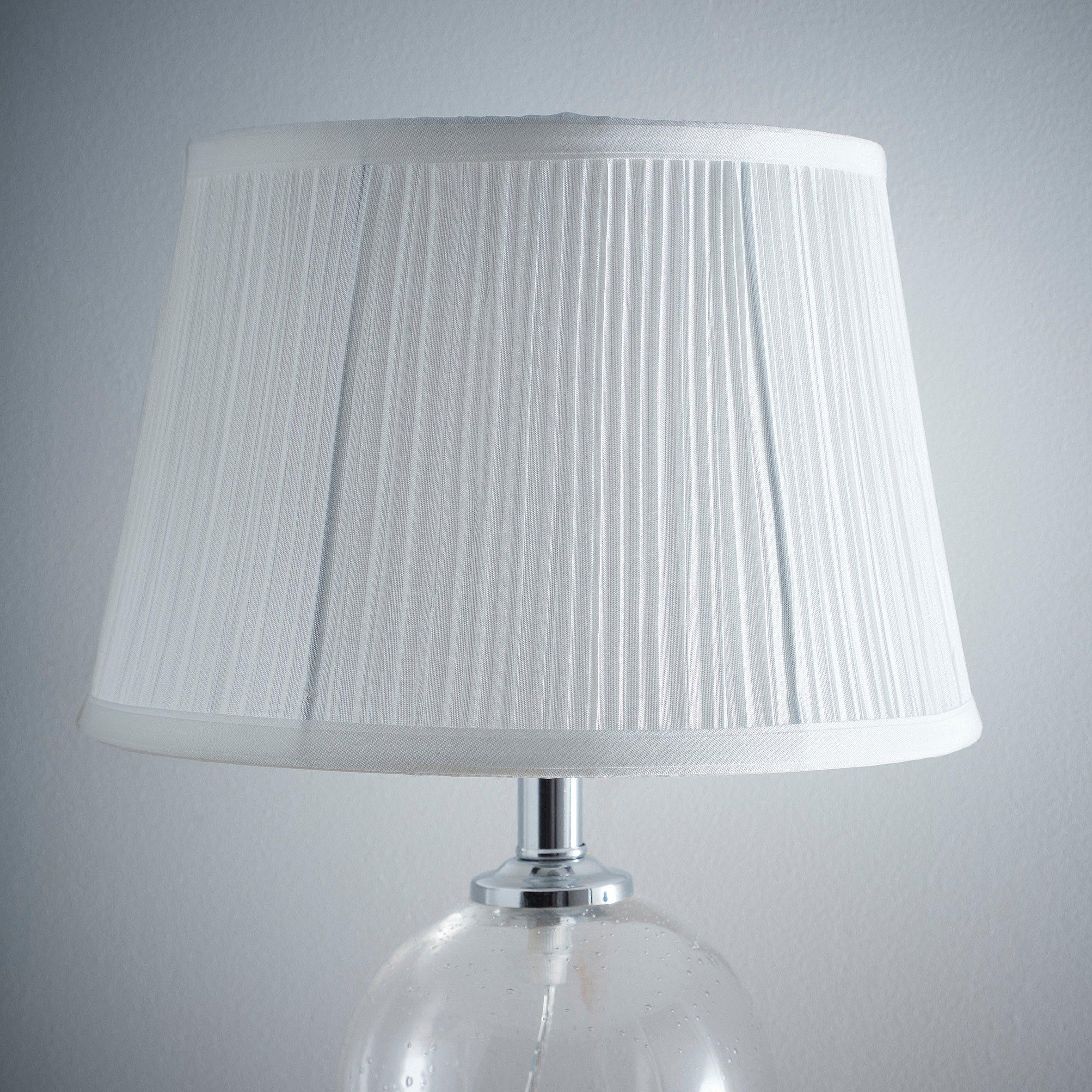 K Living  Mushroom Pleated Ceiling Table Lamp Shade White - Medium