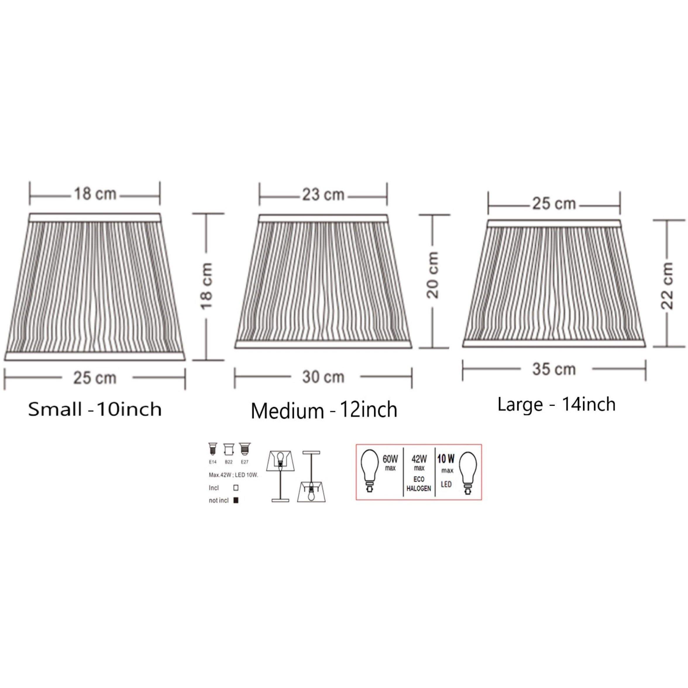 White - K Living - White Mushroom Pleated Ceiling Table Lamp Shade - 3