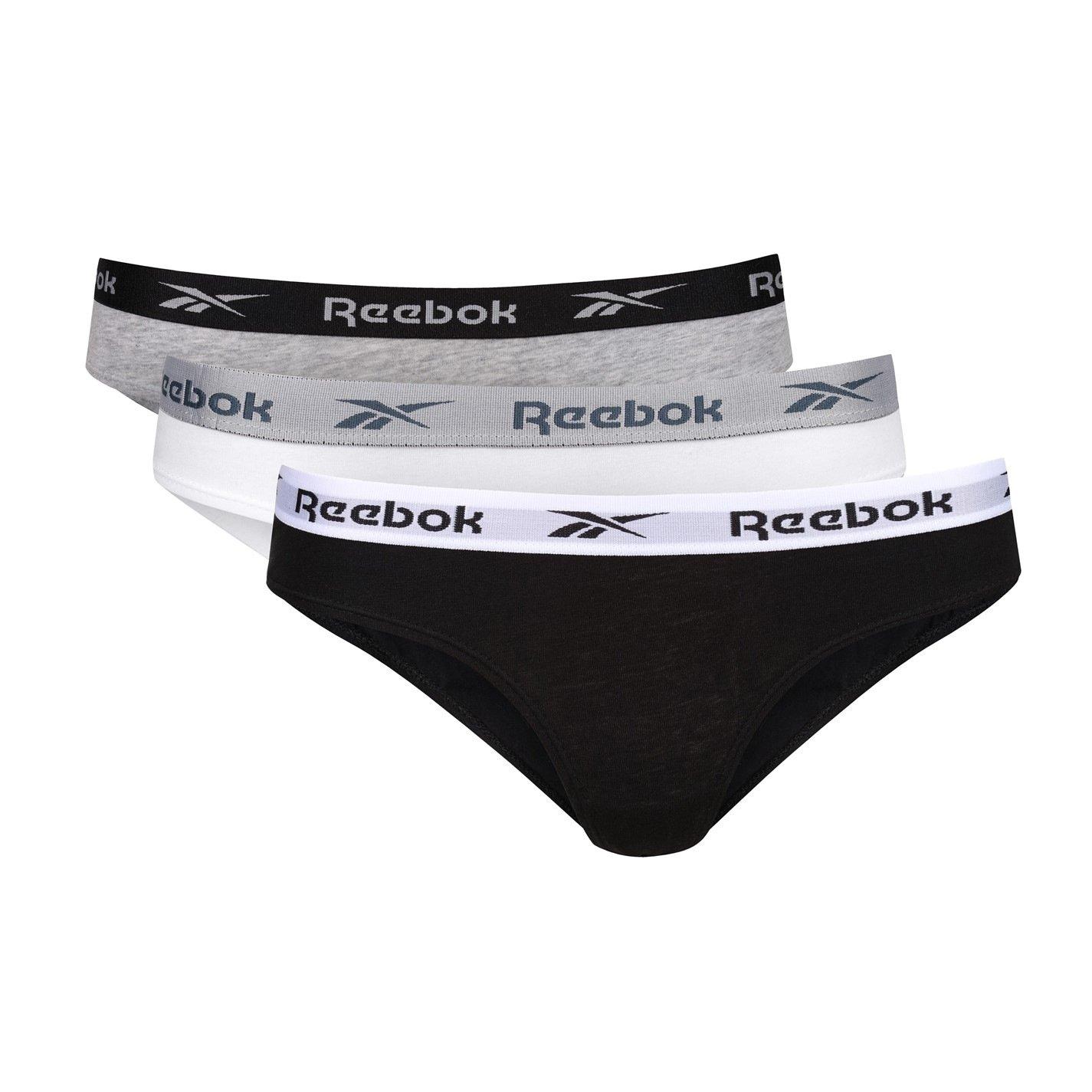 Reebok Women's 3 Pack Briefs Carina - Blk/Wht/Gry - 14 (L)