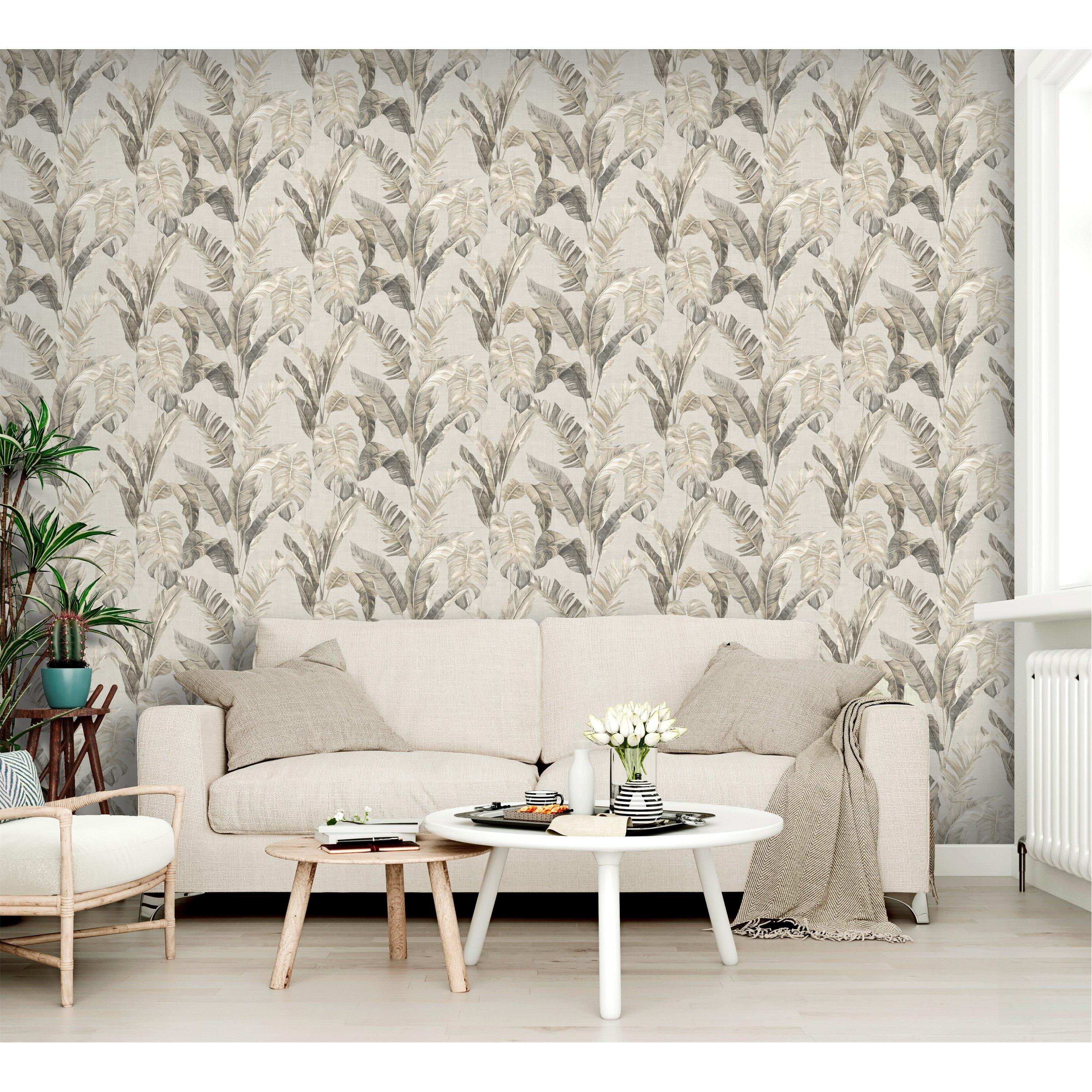 Neutral - Arthouse - Palm Springs Taupe Wallpaper - 4