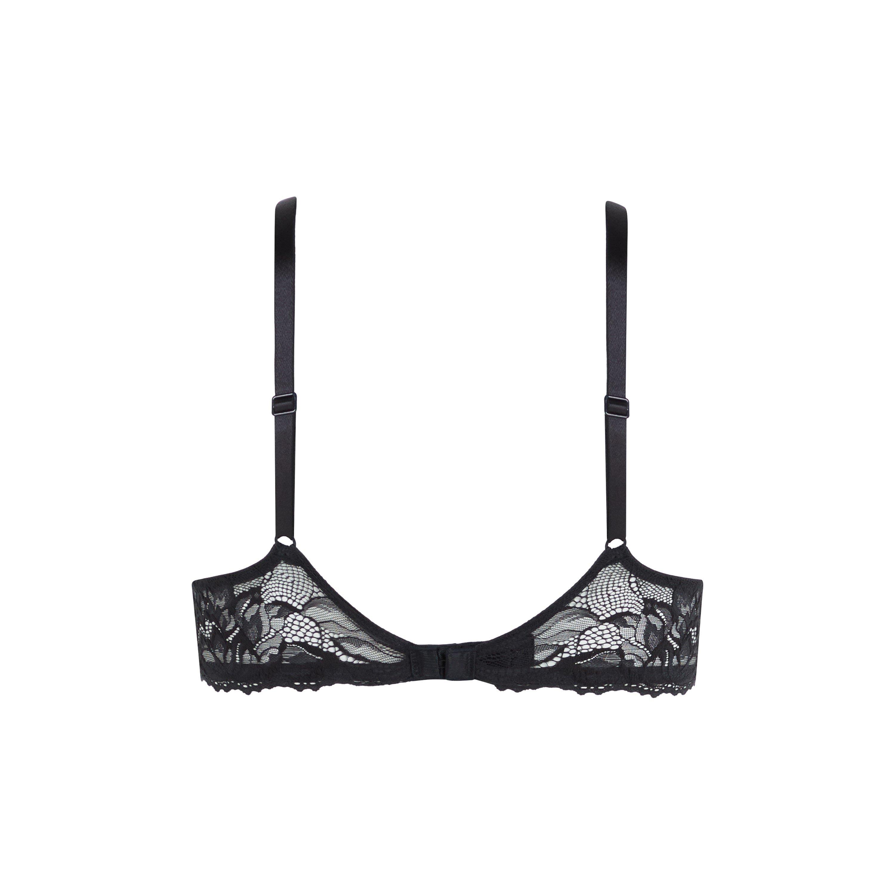UB1 Black - Calvin Klein - Seductive Comfort Floral Plunge Bra - 5