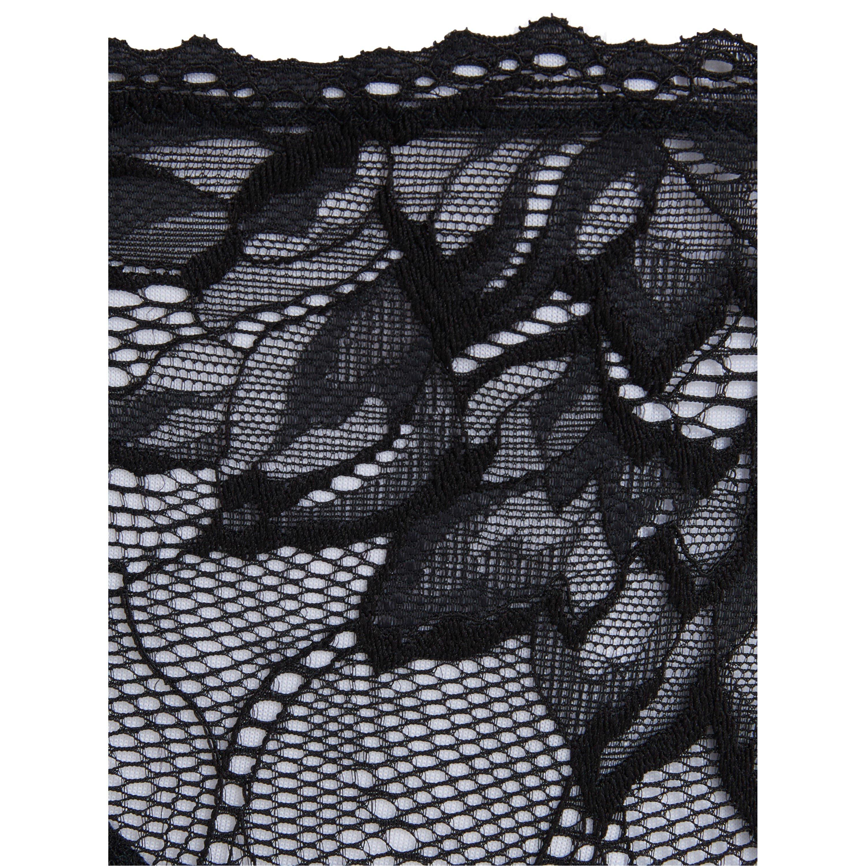 UB1 Black - Calvin Klein - Seductive Comfort Lotus Floral Thong - 4