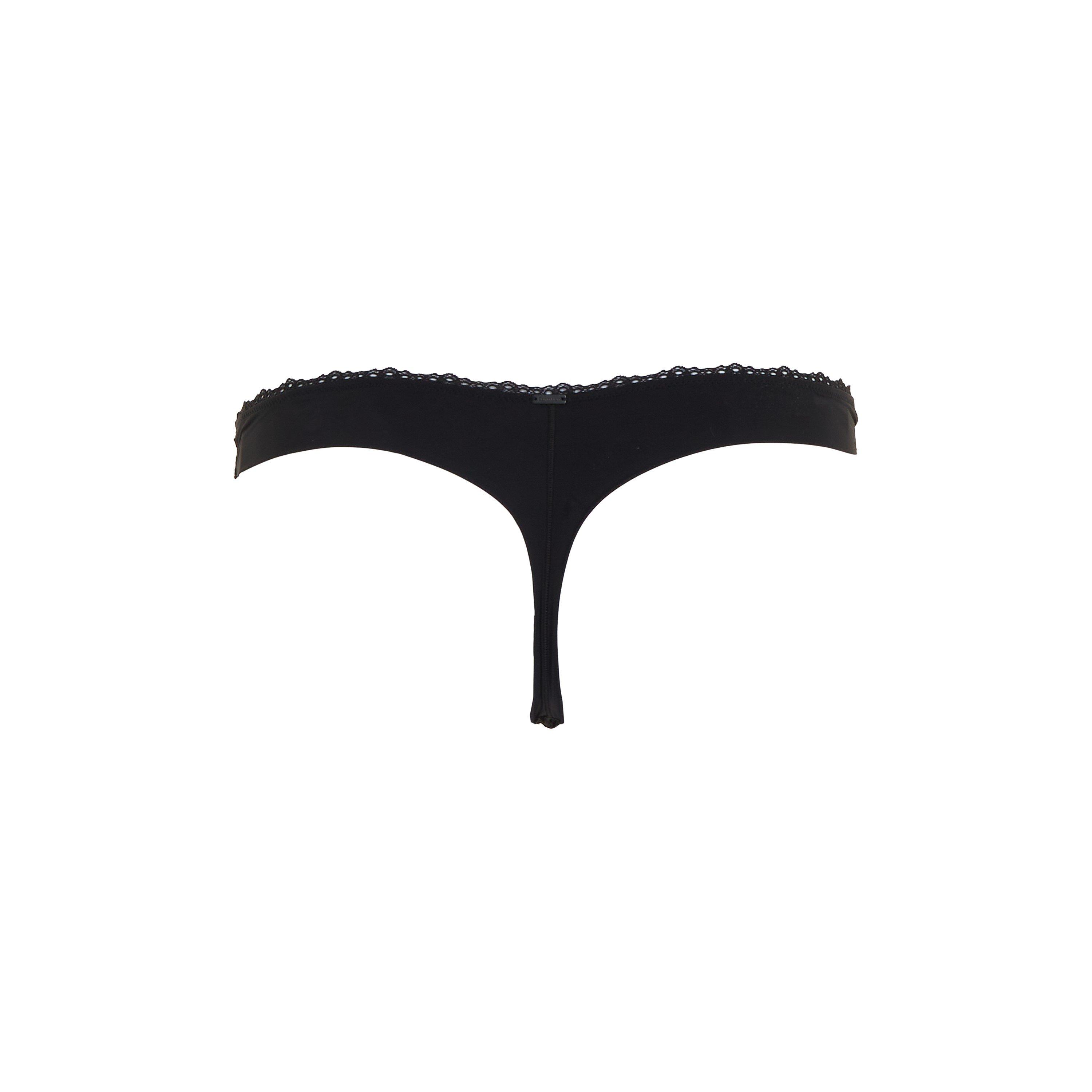 UB1 Black - Calvin Klein - Seductive Comfort Lotus Floral Thong - 6