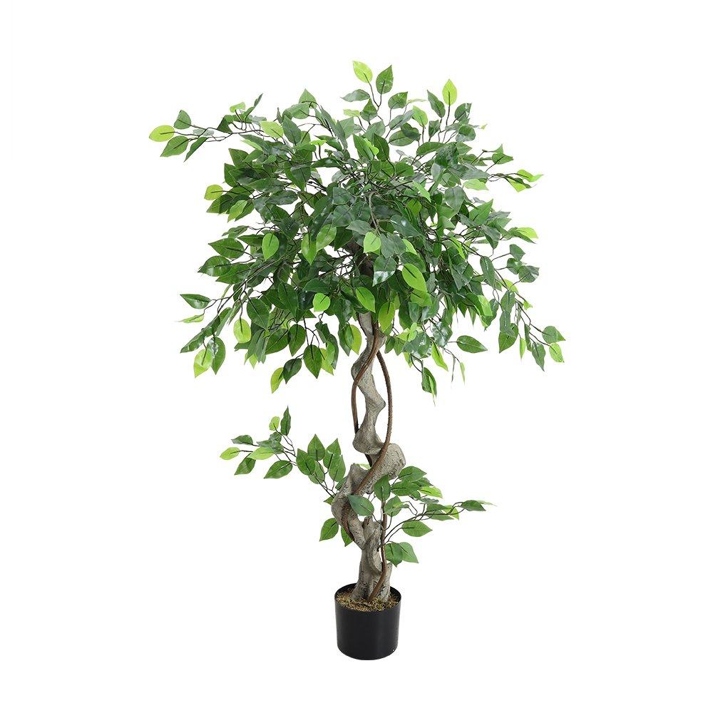 Green Black - LIFE IDEAS - 120cm Faux Banyan Tree for Indoor Outdoor Decor - 3