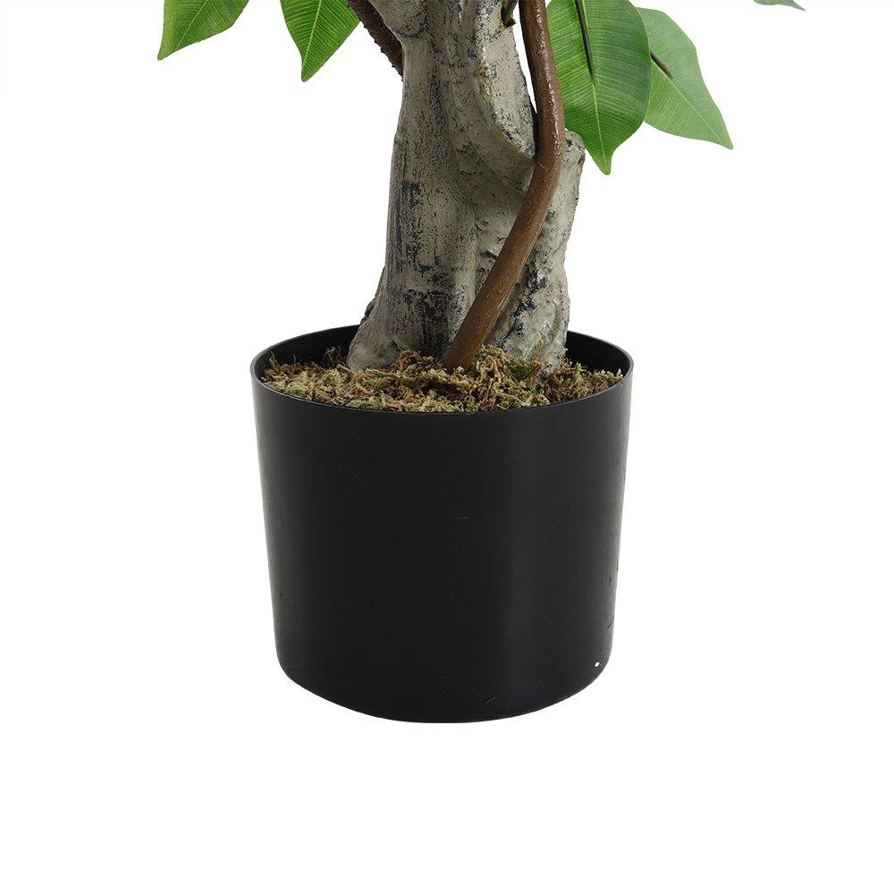 Green Black - LIFE IDEAS - 120cm Faux Banyan Tree for Indoor Outdoor Decor - 4