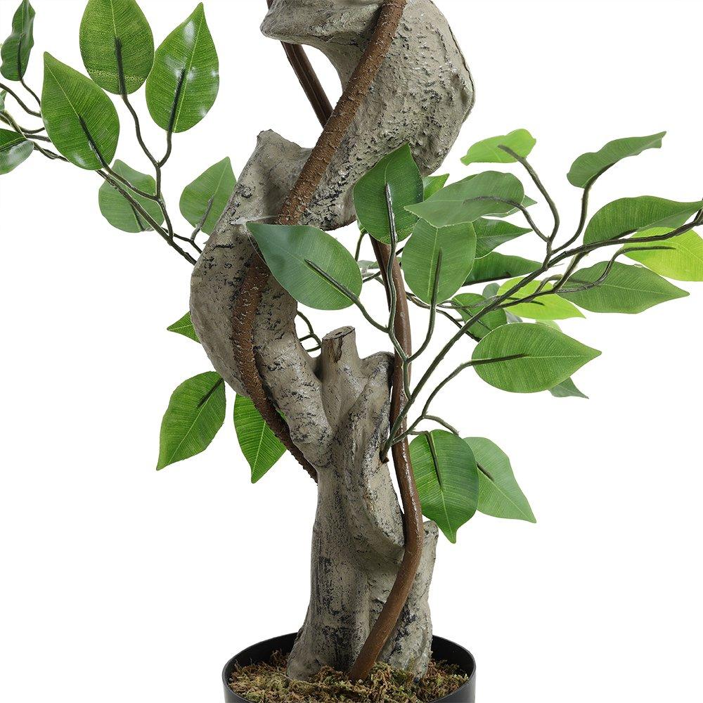 Green Black - LIFE IDEAS - 120cm Faux Banyan Tree for Indoor Outdoor Decor - 5