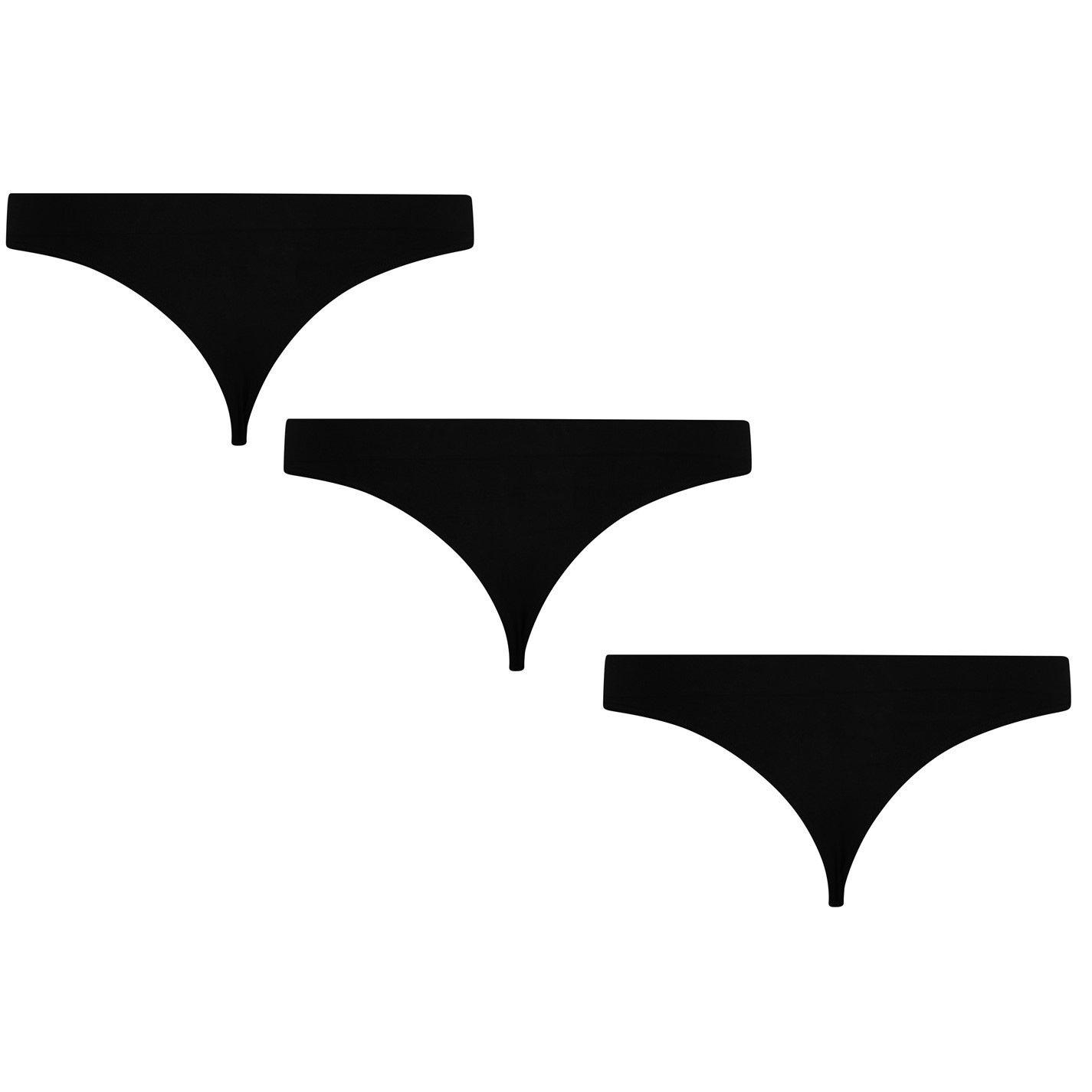 Black - Reebok - 3 Pack Womens Thongs Kali - 2