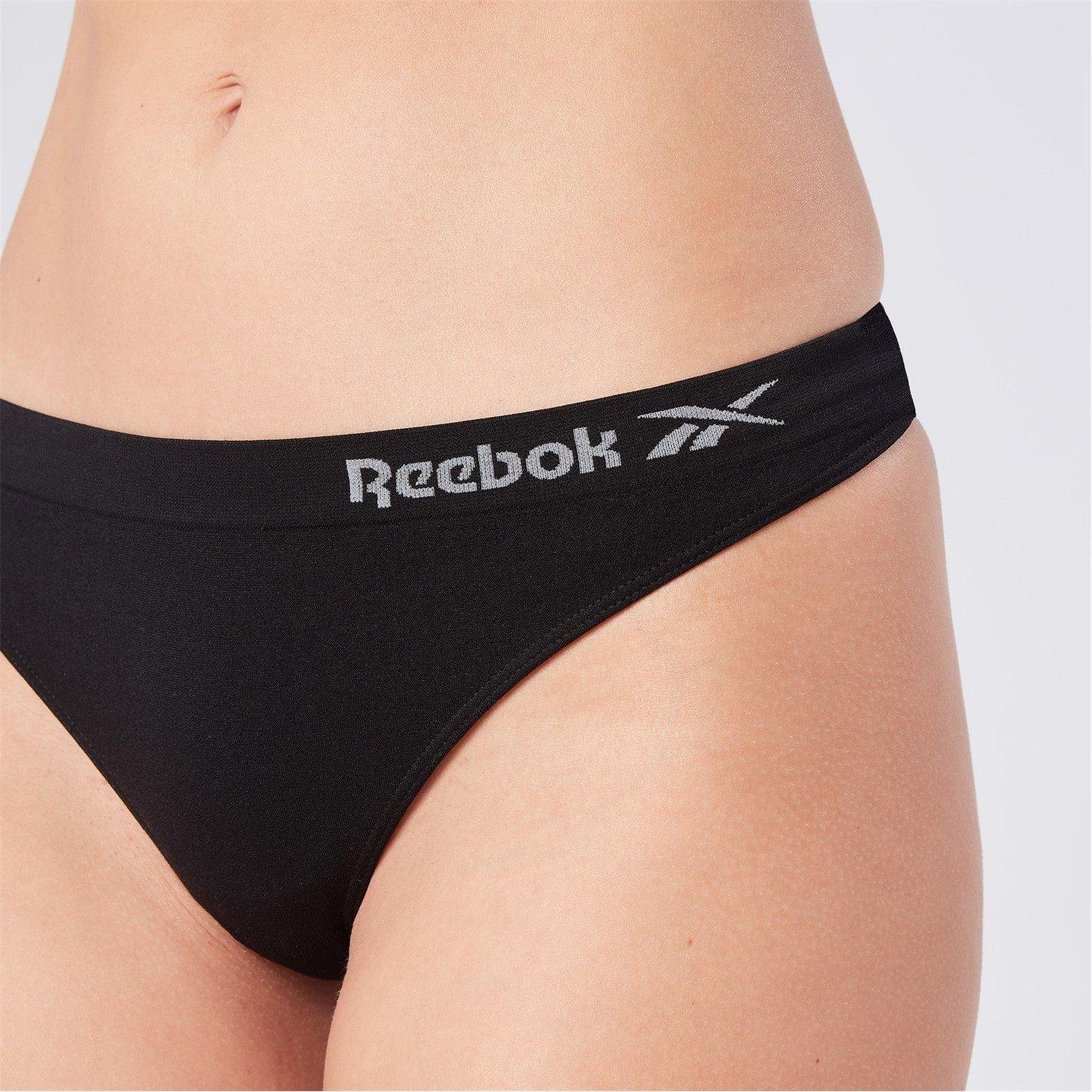 Black - Reebok - 3 Pack Womens Thongs Kali - 6