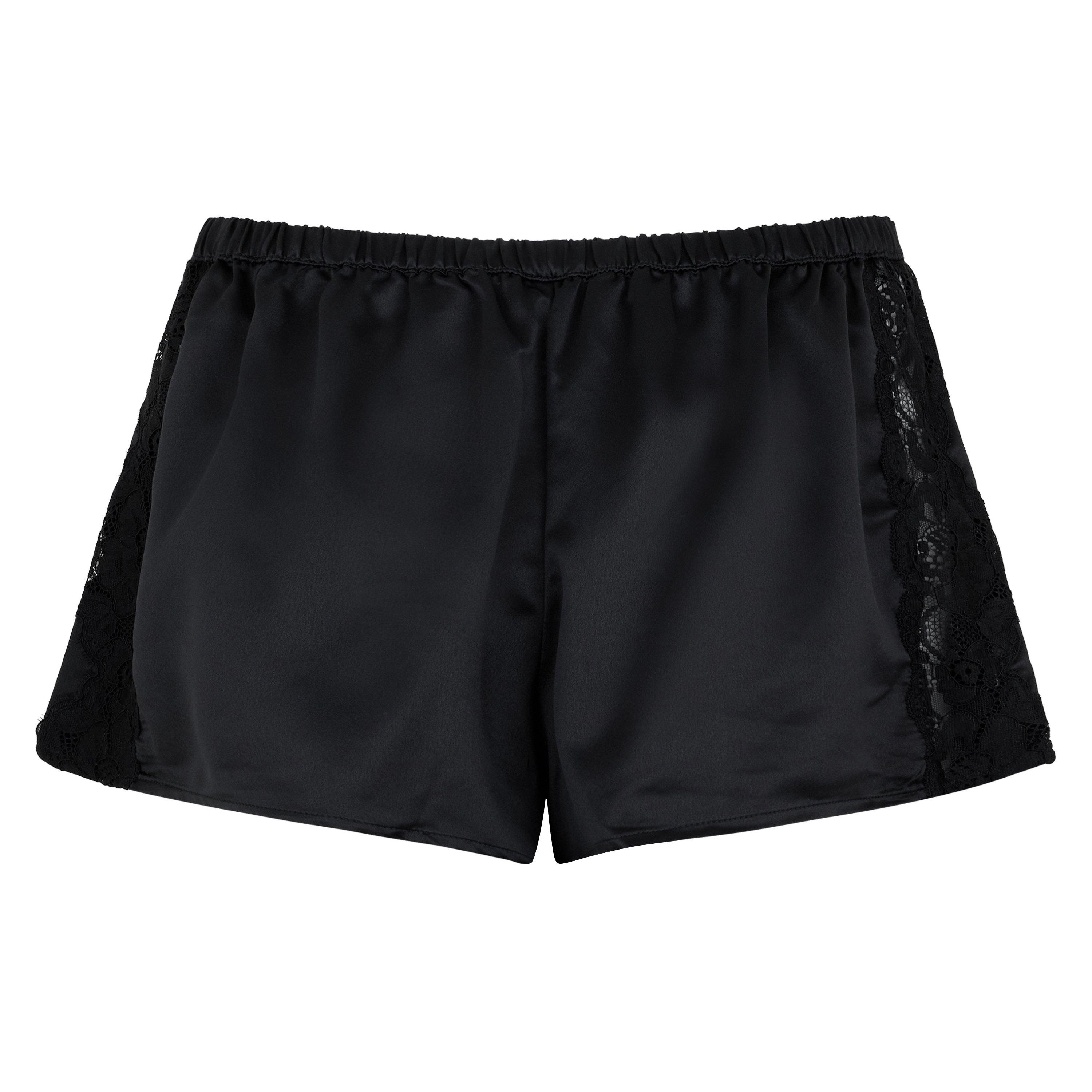 Black - Lauren by Ralph Lauren - Women's Satin Lace-Trim Pyjama Set - 2