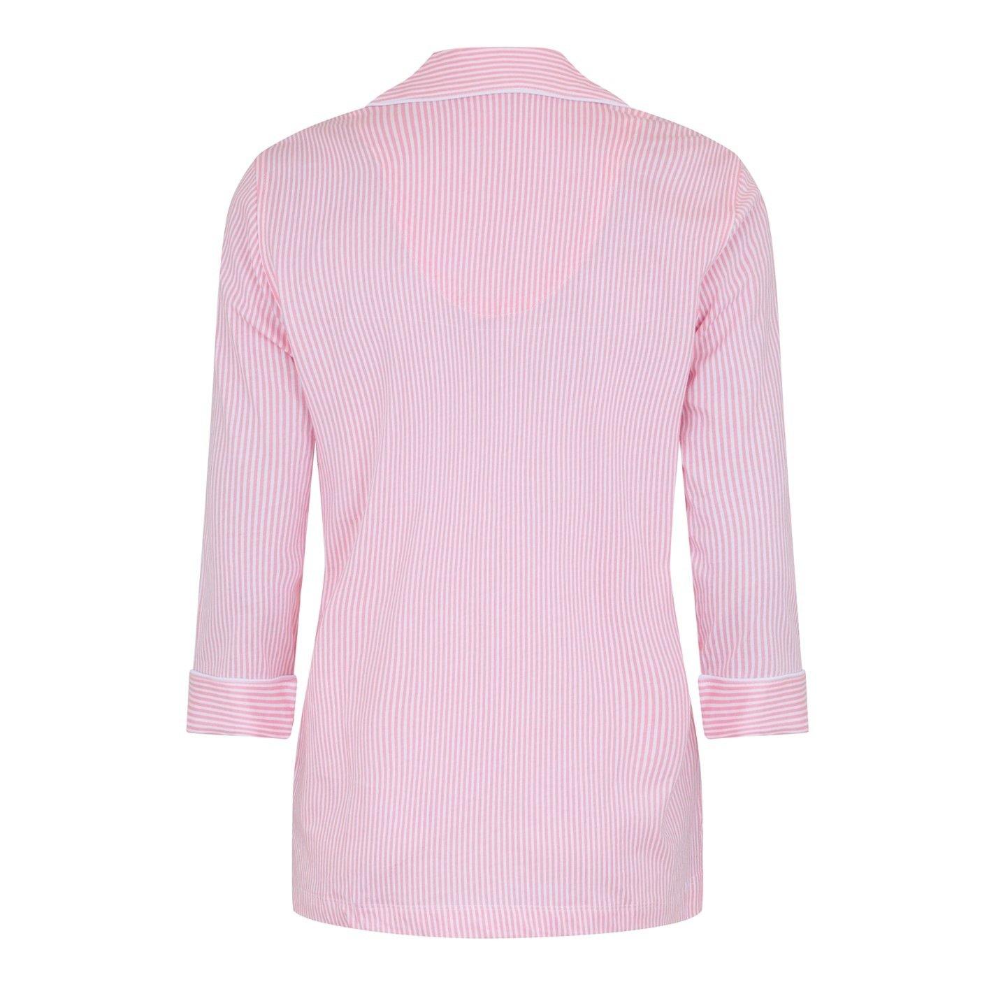 Pink - Lauren by Ralph Lauren - Womens Classic Notch Long Sleeve Pyjama Set - 2