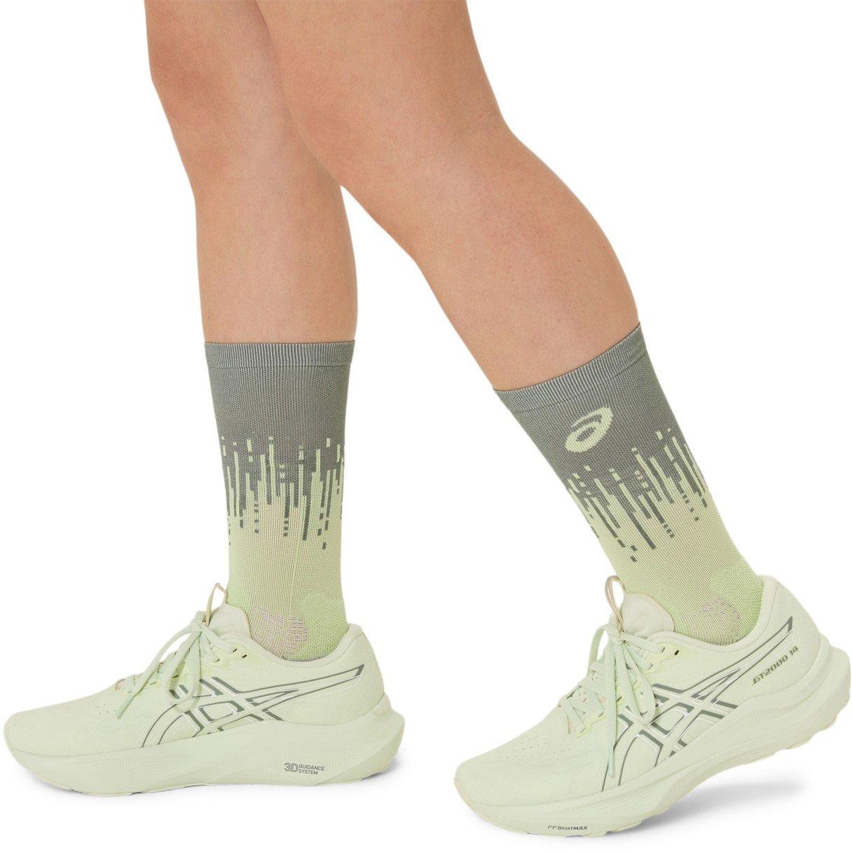 Mon Blu/Whp Grn - Asics - Running Crew Socks - 7