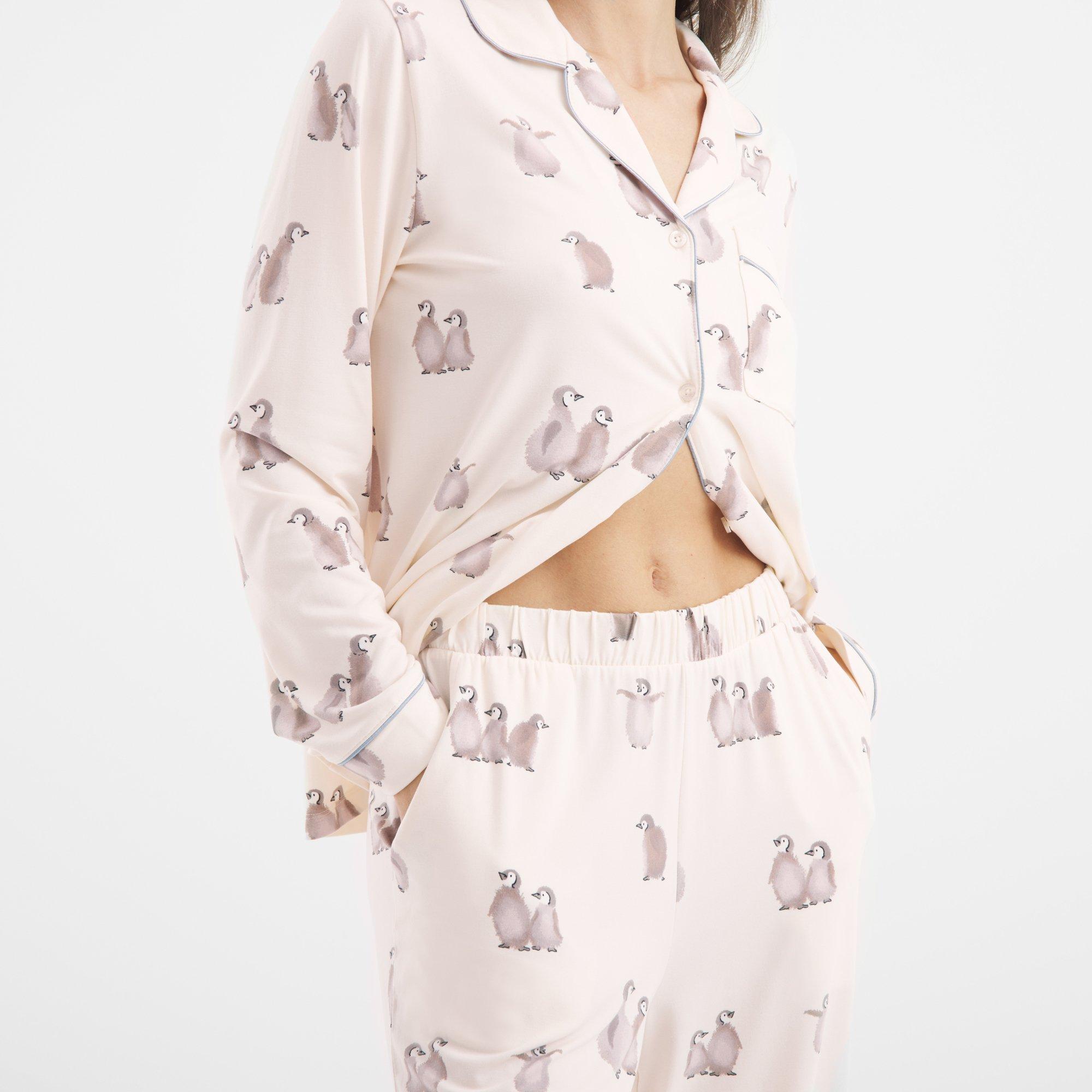 White Penguins - Chelsea Peers - Women's Long Sleeve Relaxed Fit Pyjama Sets - 5