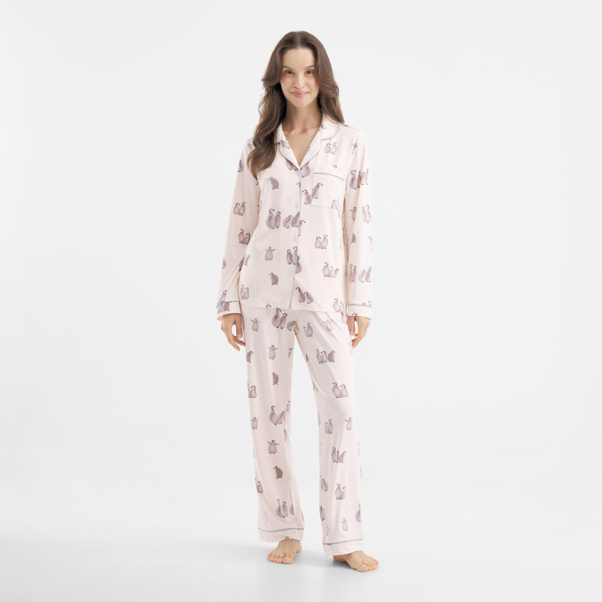 White Penguins - Chelsea Peers - Women's Long Sleeve Relaxed Fit Pyjama Sets - 7