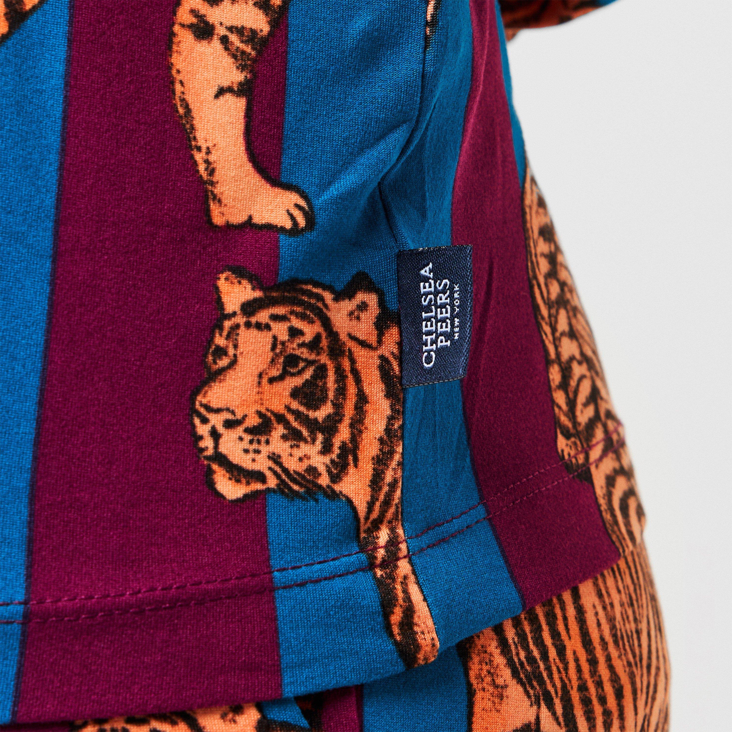 Navy Strp Tiger - Chelsea Peers - Women's Long Sleeve Pyjama Sets - 5