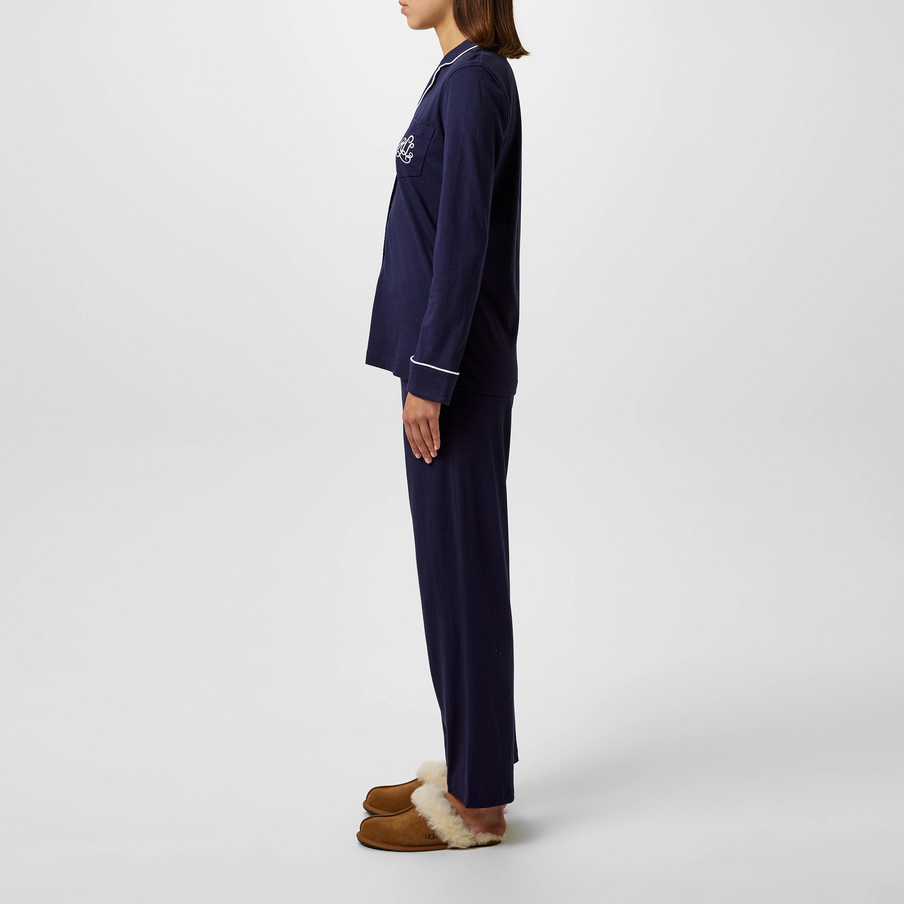 Navy 410 - Lauren by Ralph Lauren - Women's Classic Notch Pyjama Set - 7