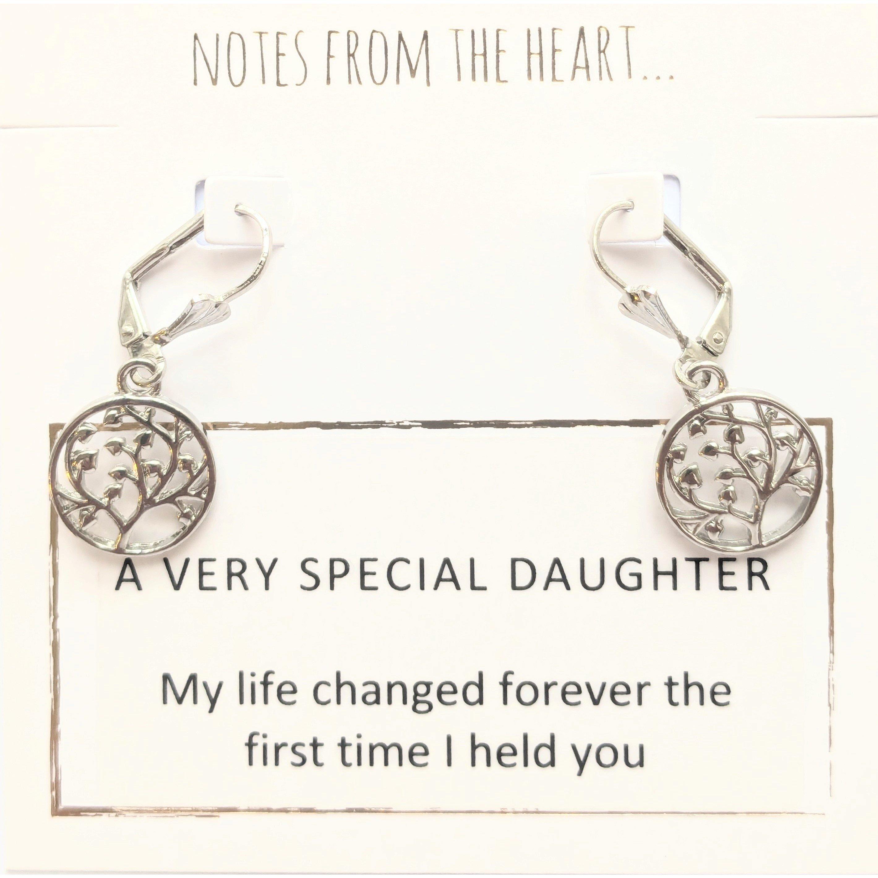 Silver - Notes From The Heart - NFTH A VERY SPECIAL DAUGHTER Earrings