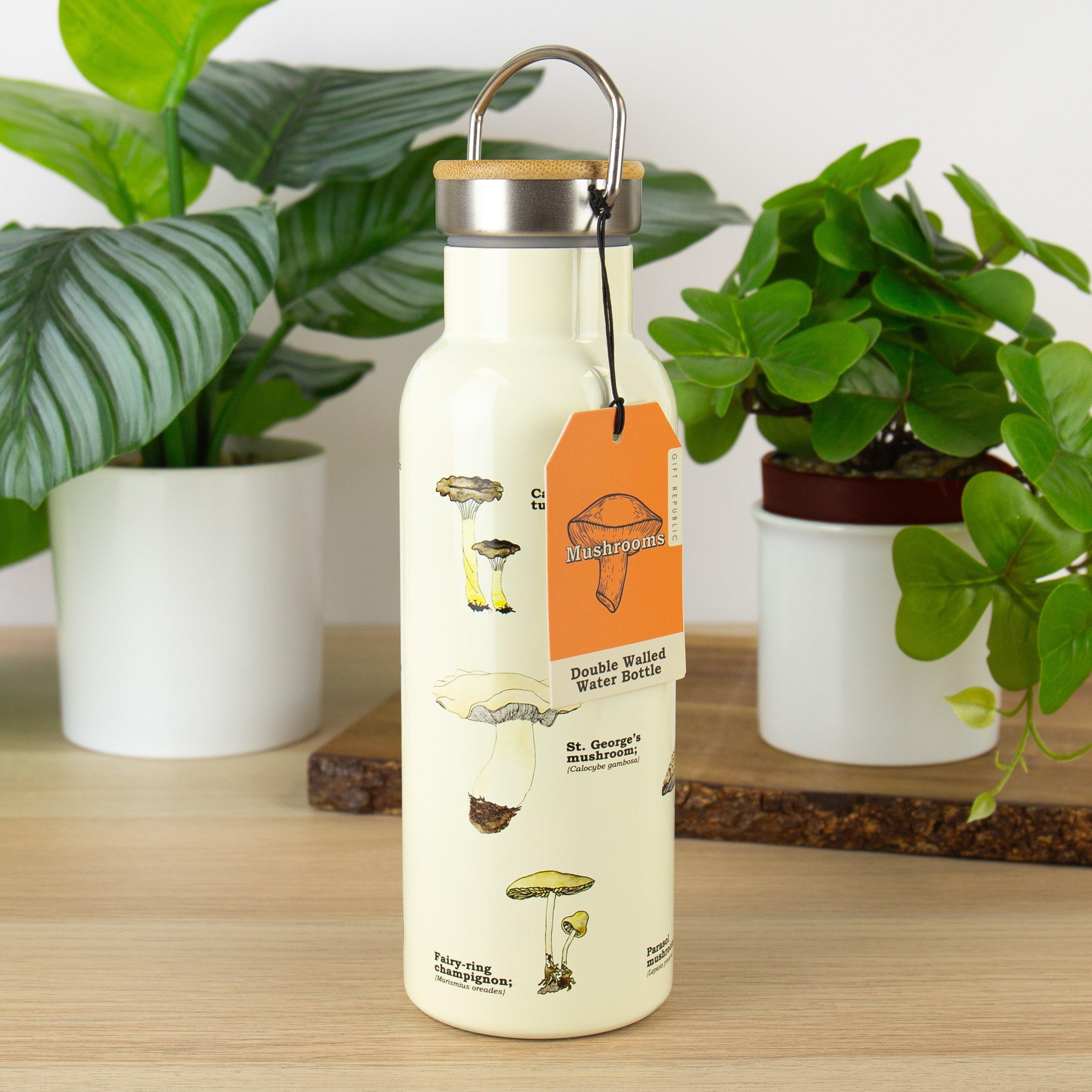 White - Gift Republic - Mushroom Ecologie Water Bottle - 1