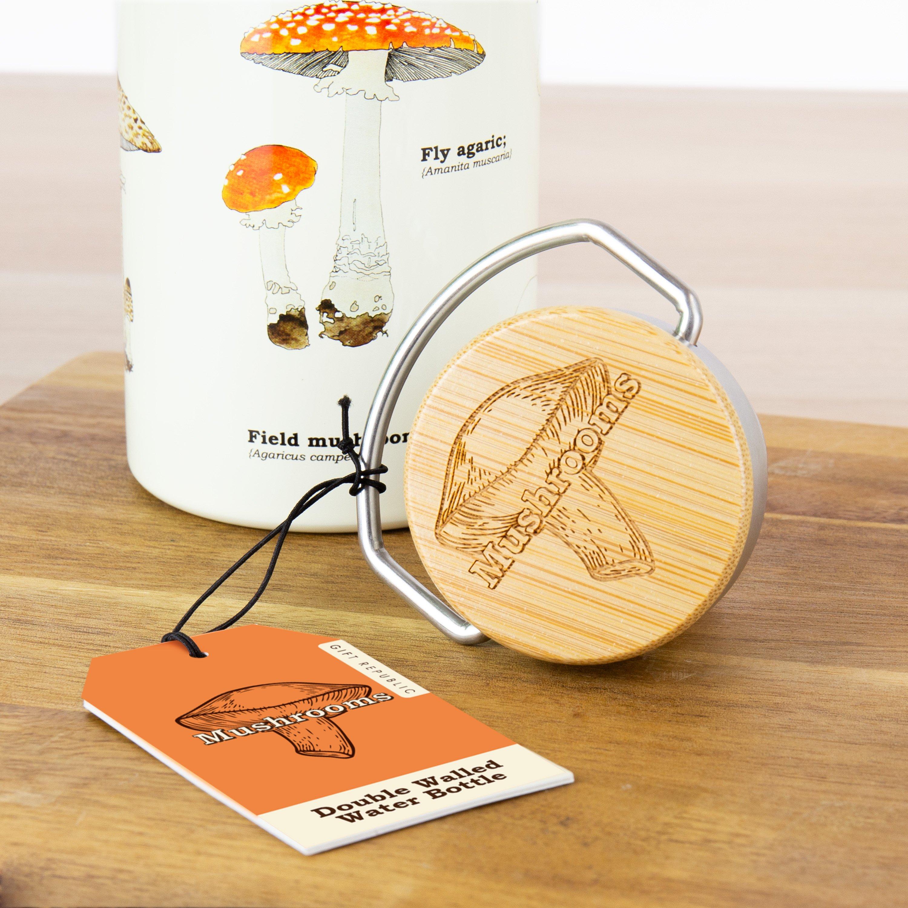 White - Gift Republic - Mushroom Ecologie Water Bottle - 2