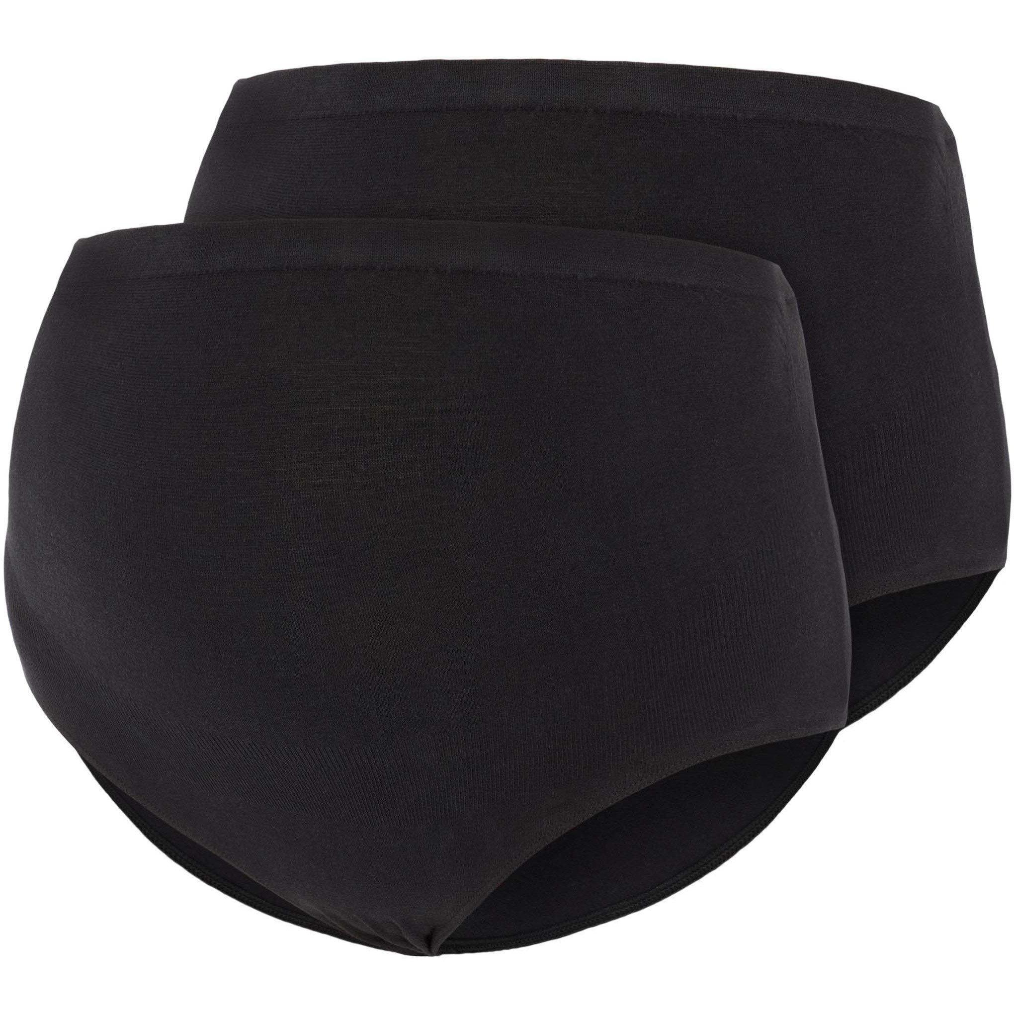 Black/Black - Mamalicious - Maternity 2-Pack Cotton Pants - 1