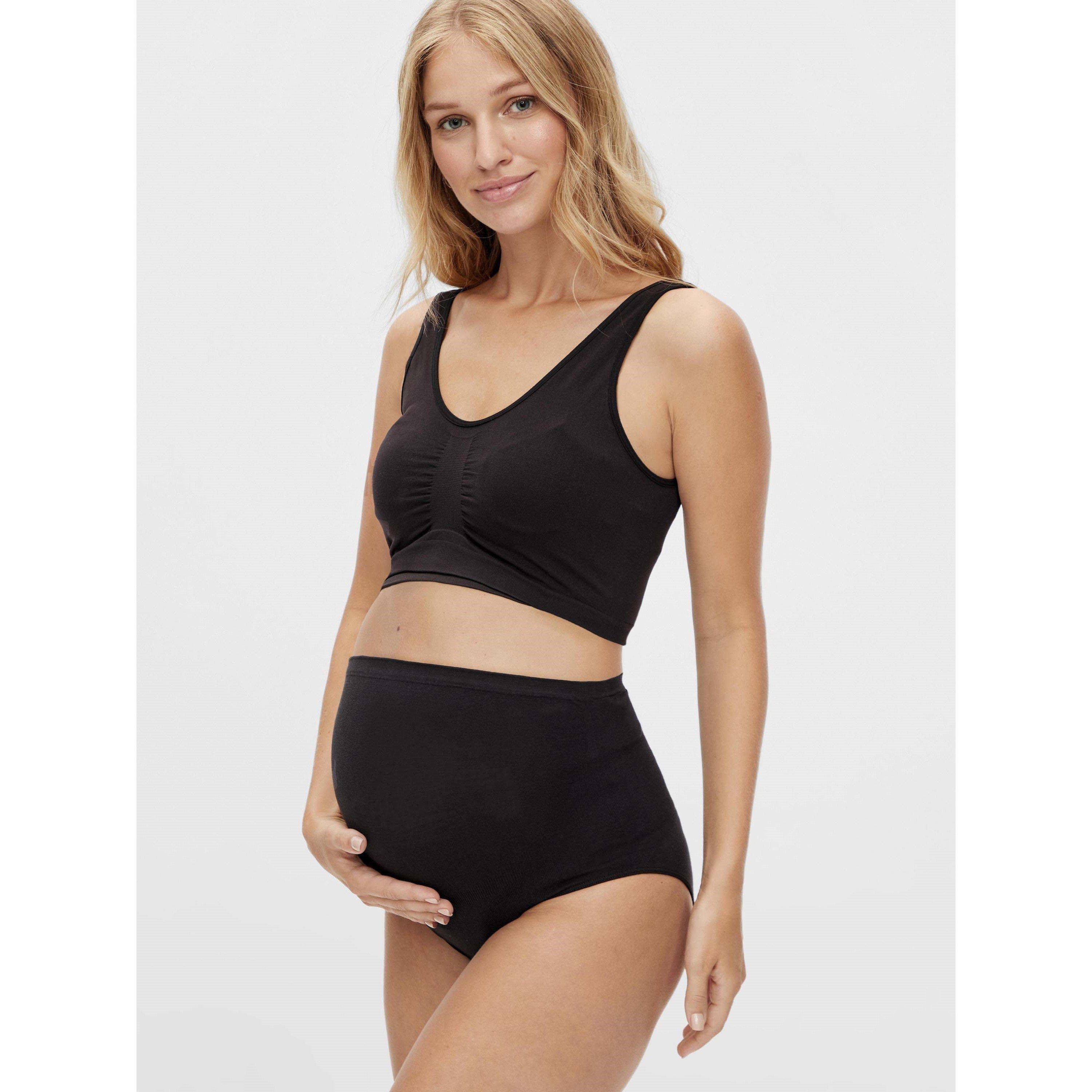 Black/Black - Mamalicious - Mama Cotn Pants 2 Pk Ld62 - 3