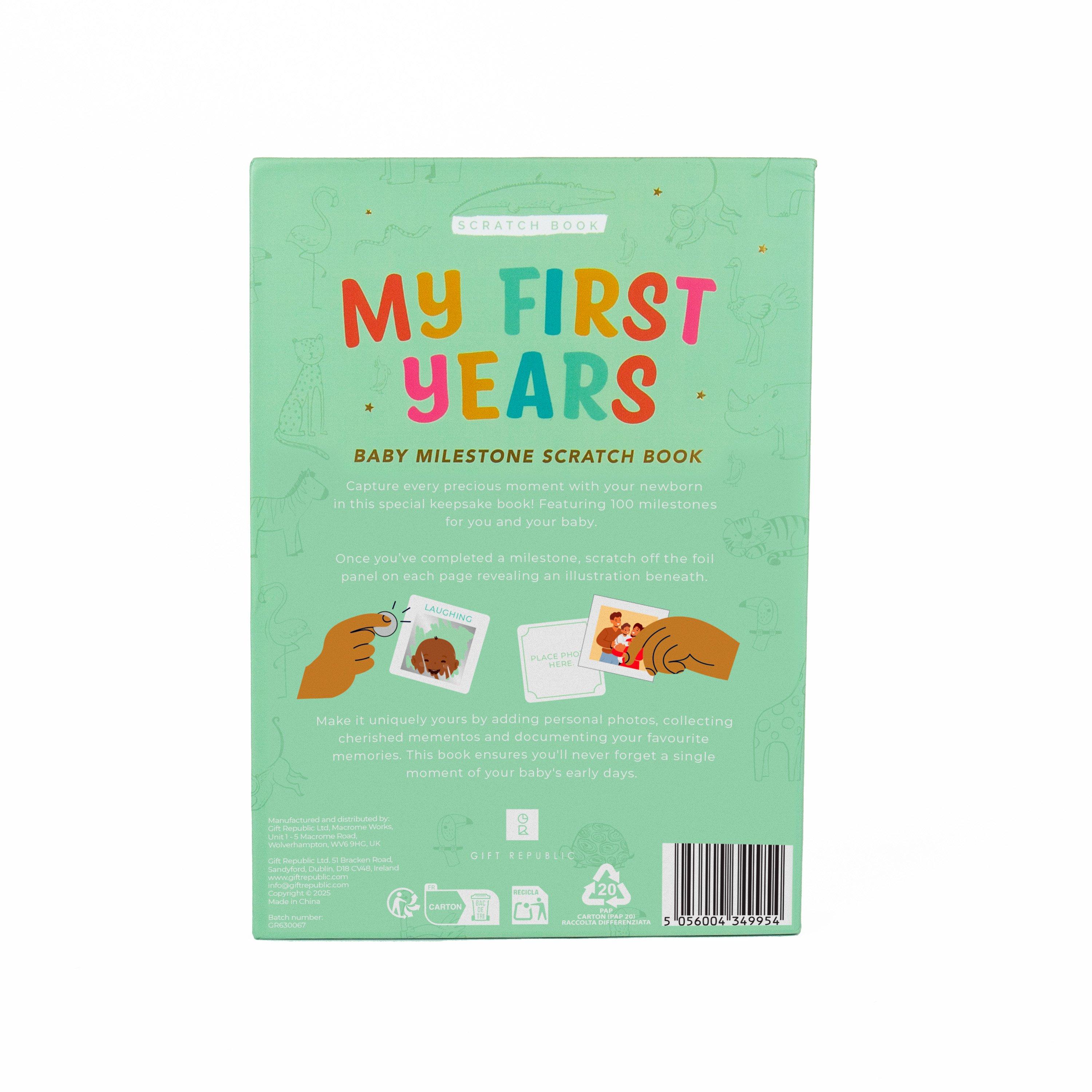 Green - Gift Republic - 100 Baby Milestones Scratchbook - 7