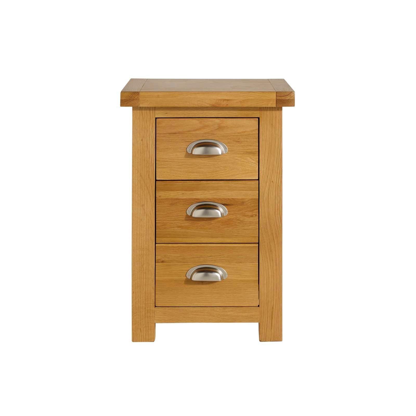Oak - Birlea - Woburn Large 3 Drawer Bedside Table - 6