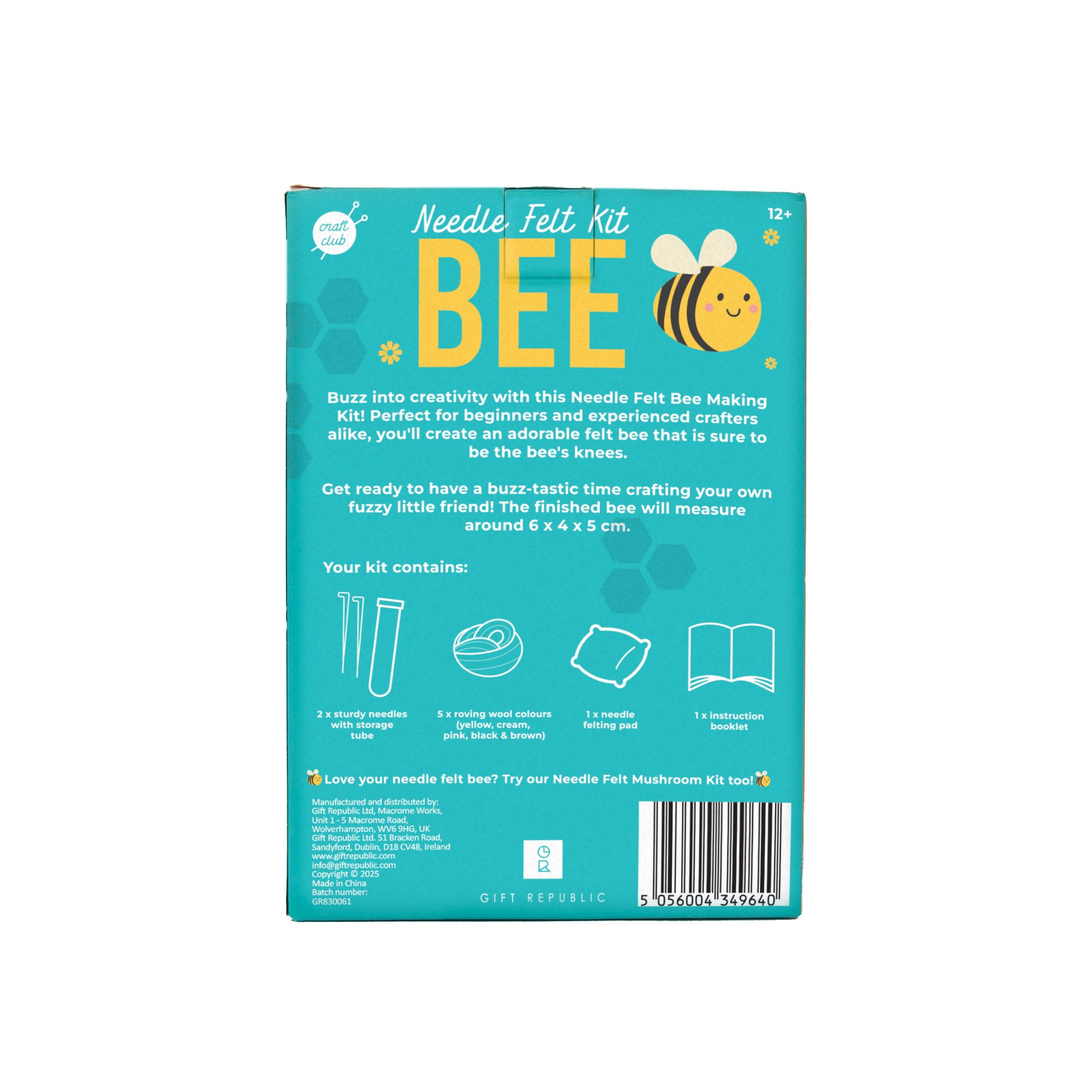 Blue - Gift Republic - Bee Needle Felting Kit - 6