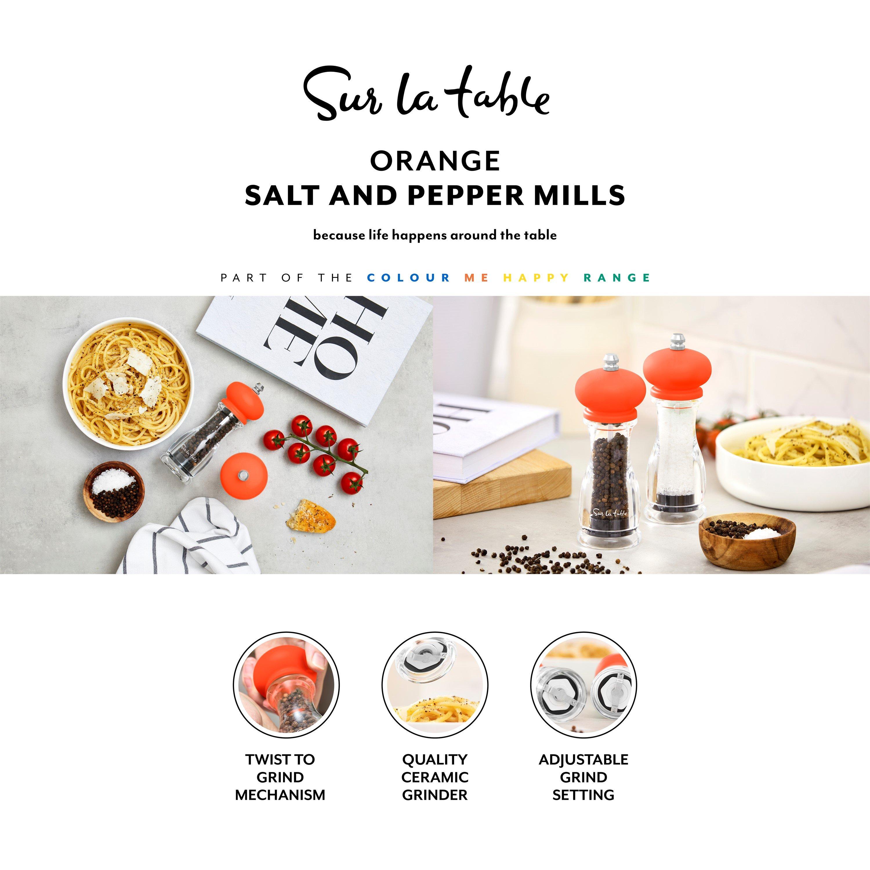Orange - SURLATABLE - 2pc Salt and Pepper Mill Set - 2