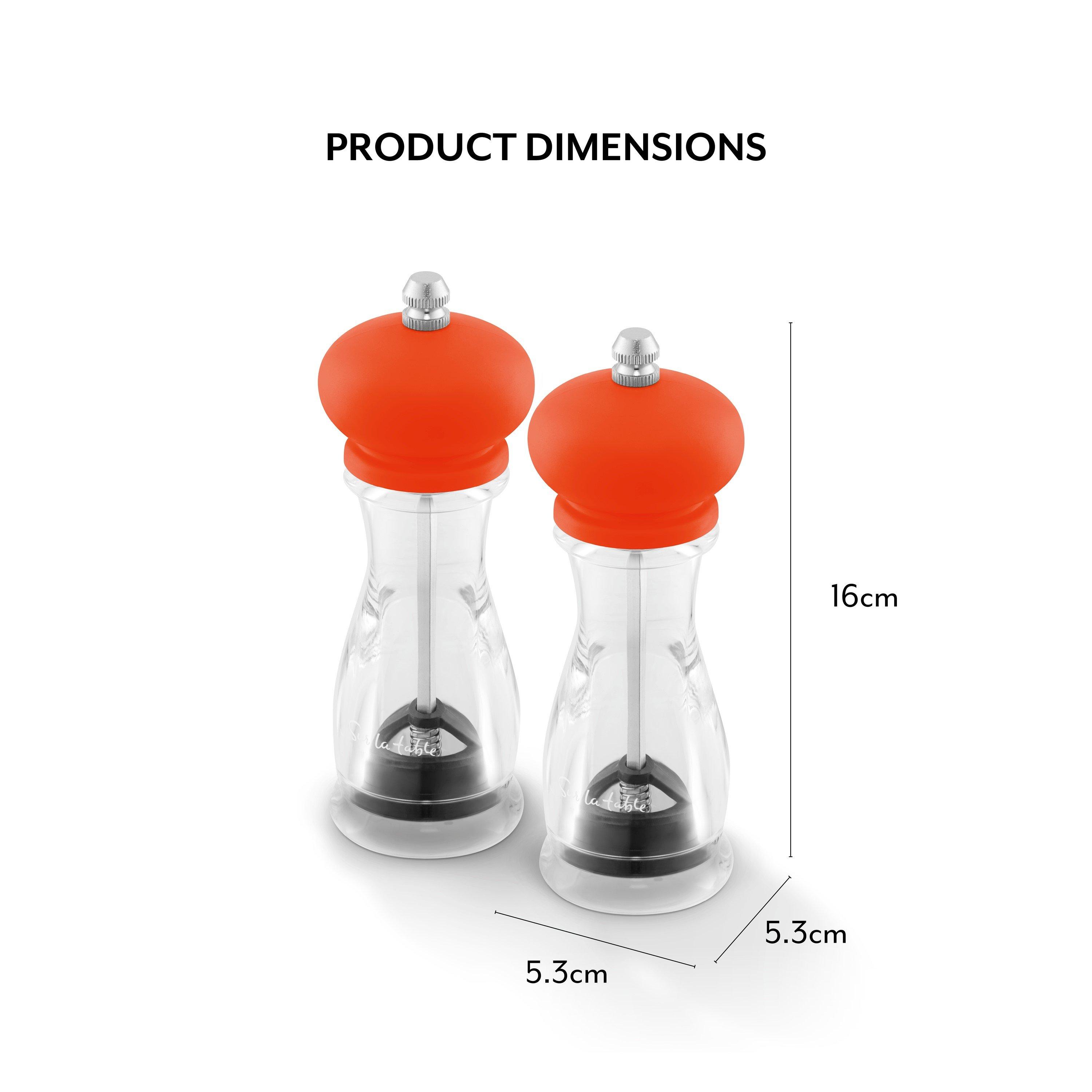 Orange - SURLATABLE - 2pc Salt and Pepper Mill Set - 6