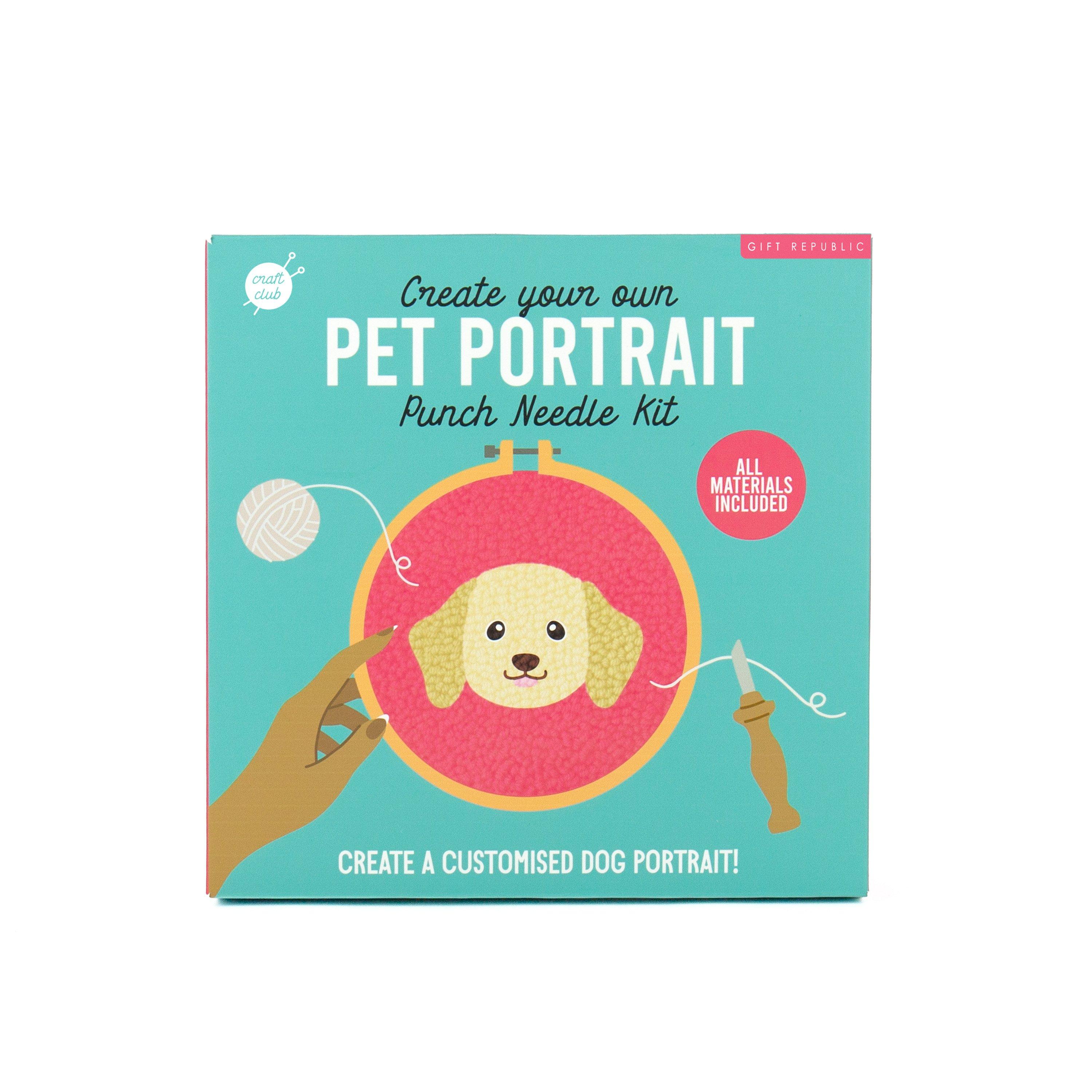 Blue - Gift Republic - Pet Portrait Dog Punch Needle Kit - 5