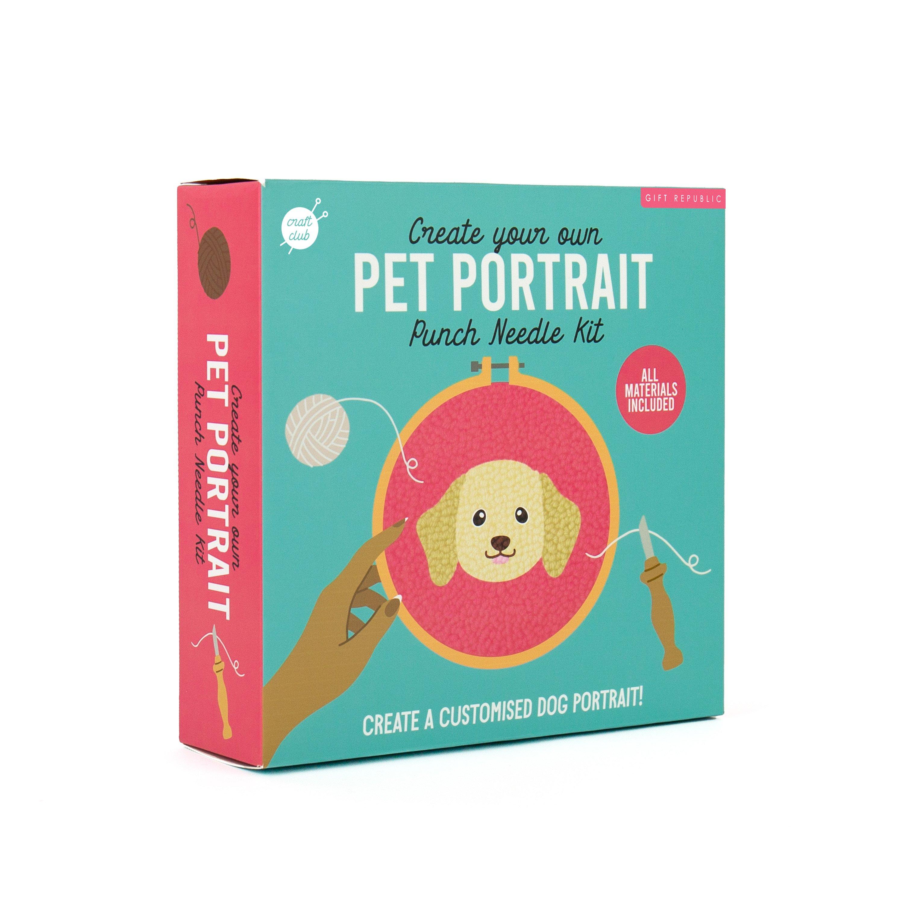 Blue - Gift Republic - Pet Portrait Dog Punch Needle Kit - 6