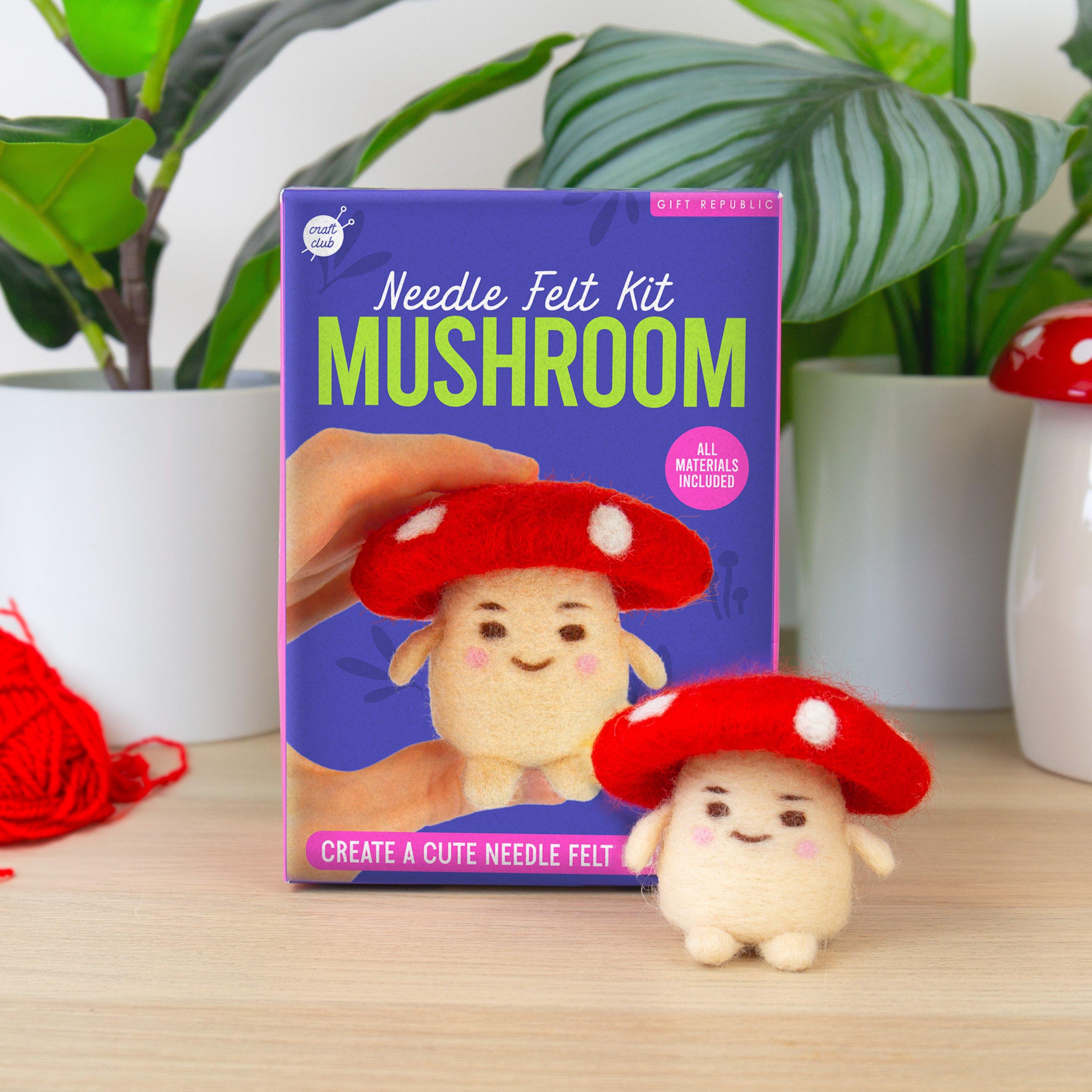 Gift Republic  Mushroom Needle Felting Kit - Purple - small