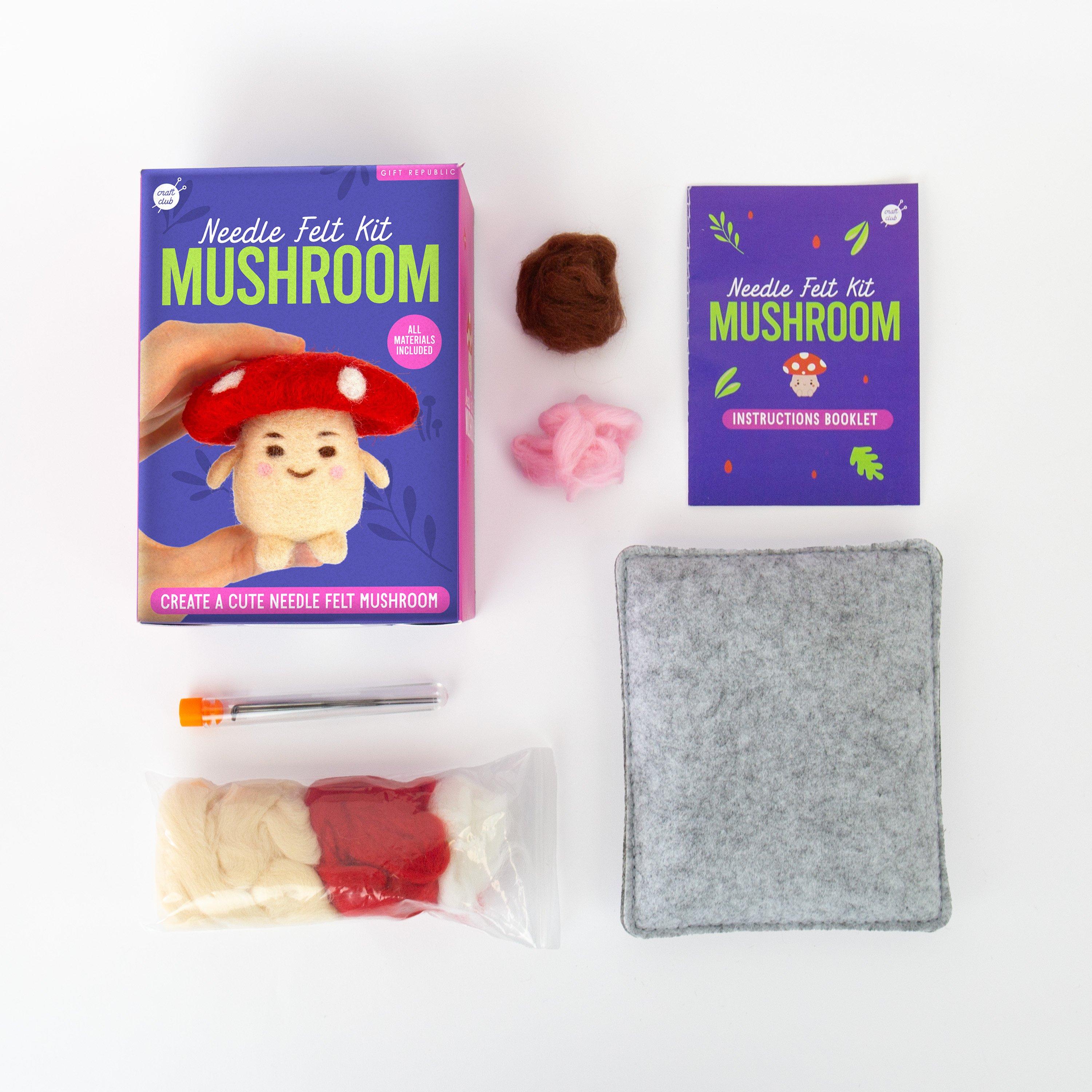 Purple - Gift Republic - Mushroom Needle Felting Kit - 5