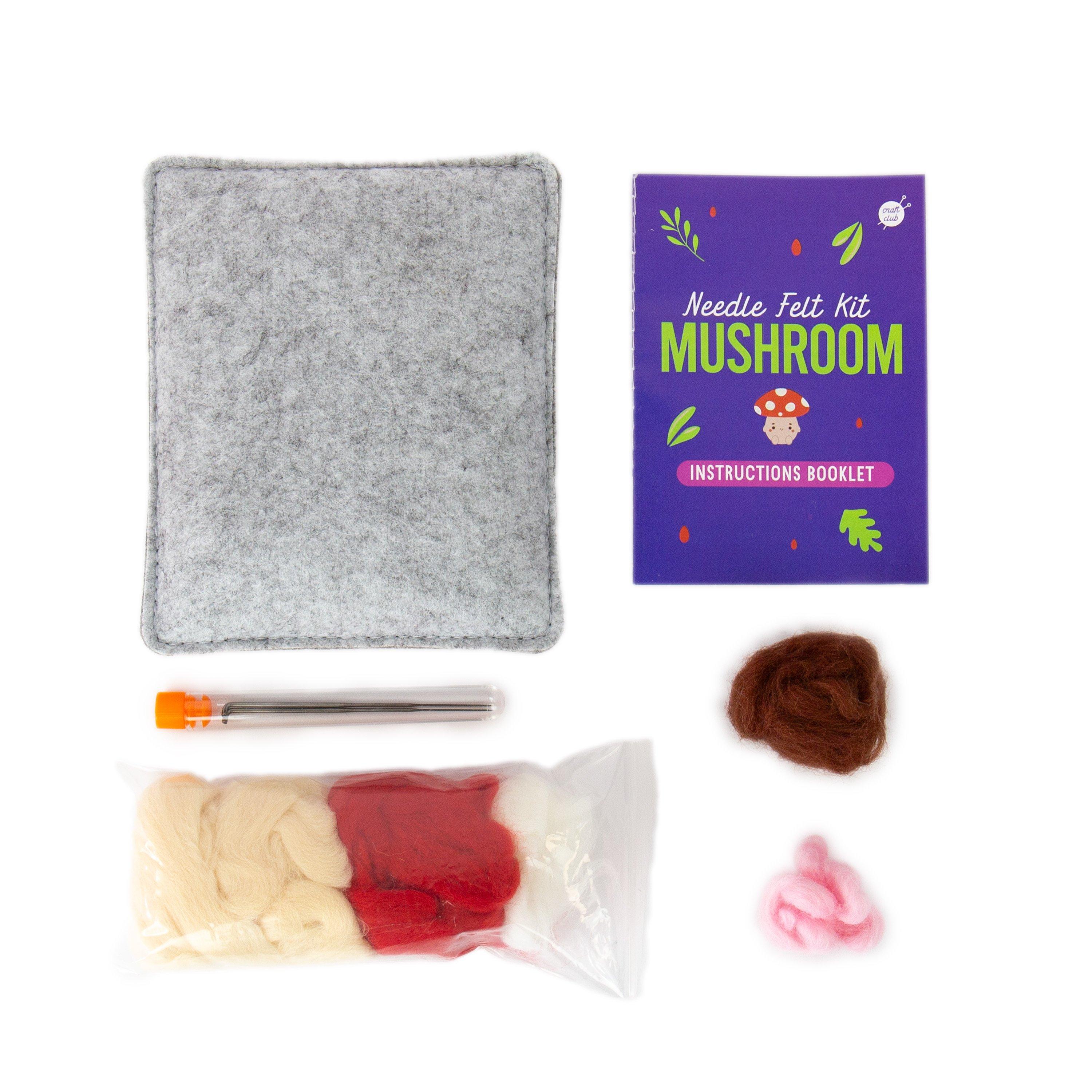 Purple - Gift Republic - Mushroom Needle Felting Kit - 8
