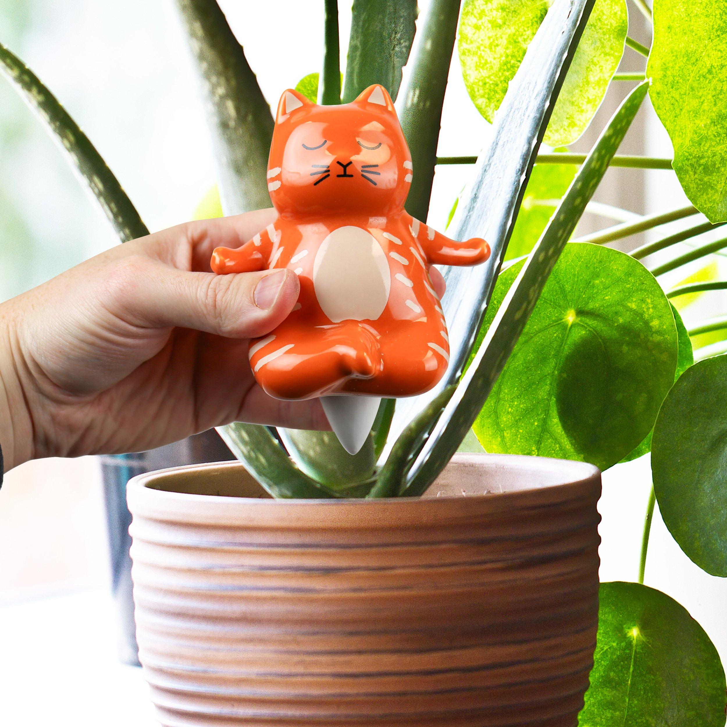 Orange - Gift Republic - Self-Watering Yoga Cat Water Dispenser - 1