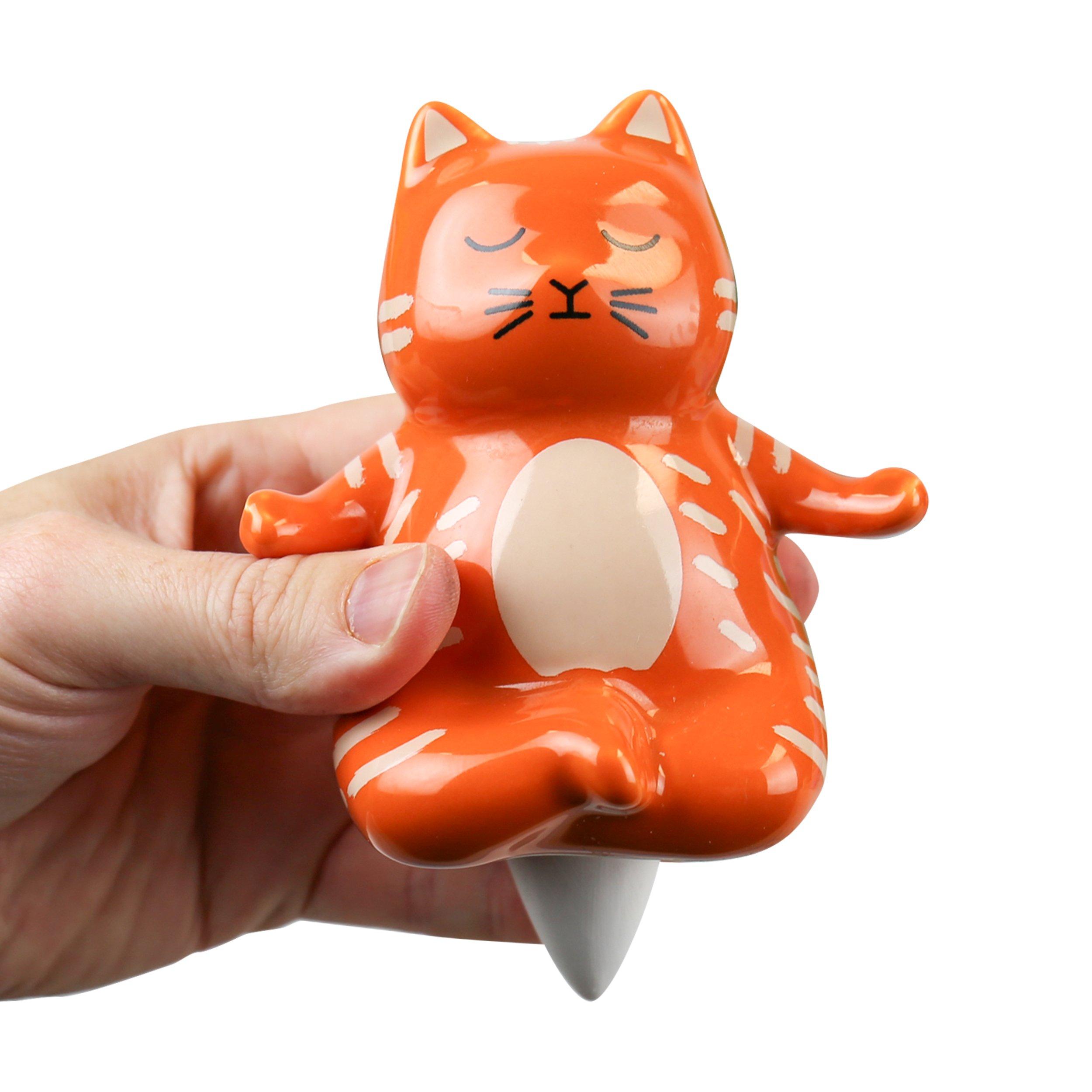 Orange - Gift Republic - Self-Watering Yoga Cat Water Dispenser - 5