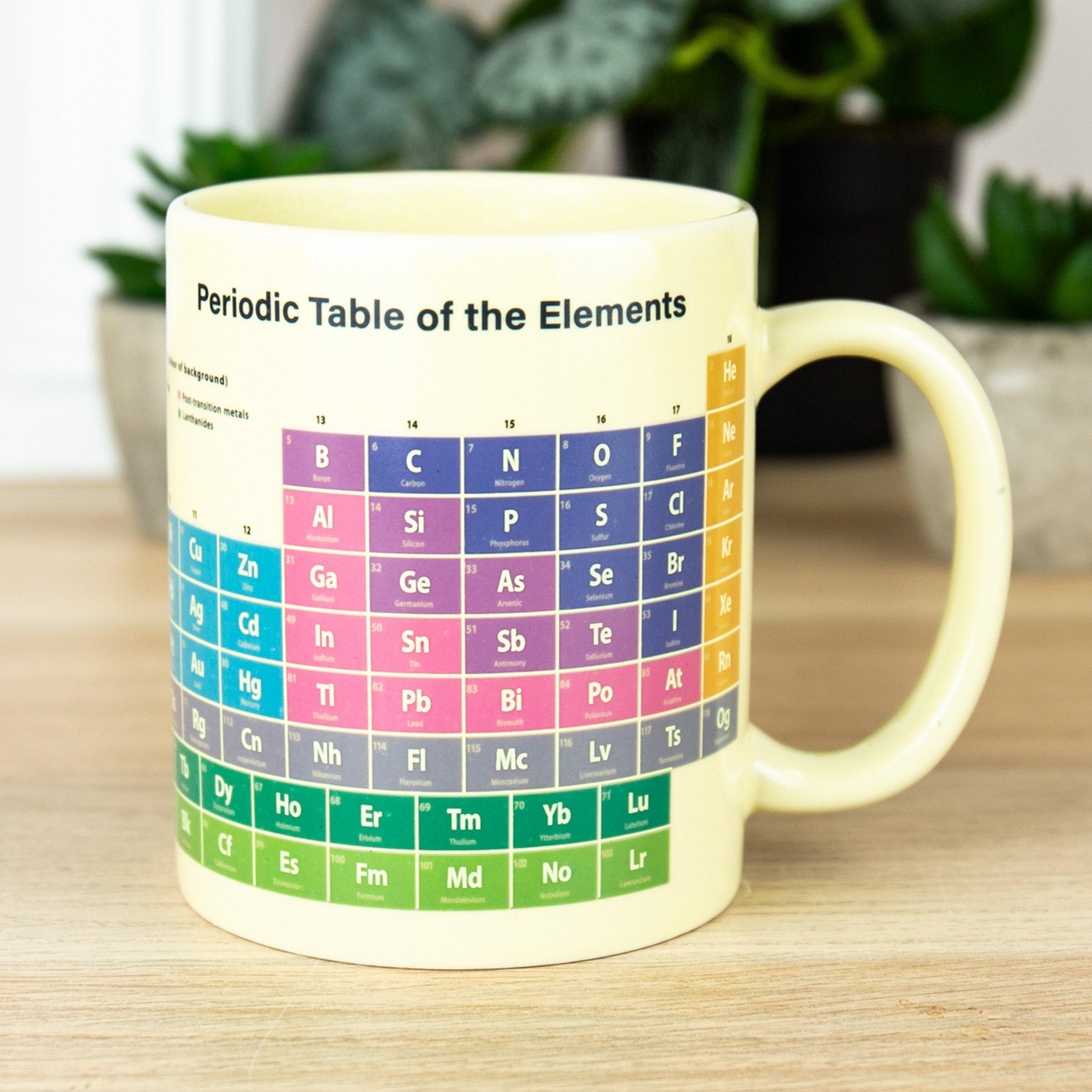 White - Gift Republic - Heat Reveal Periodic Table Mug - 6