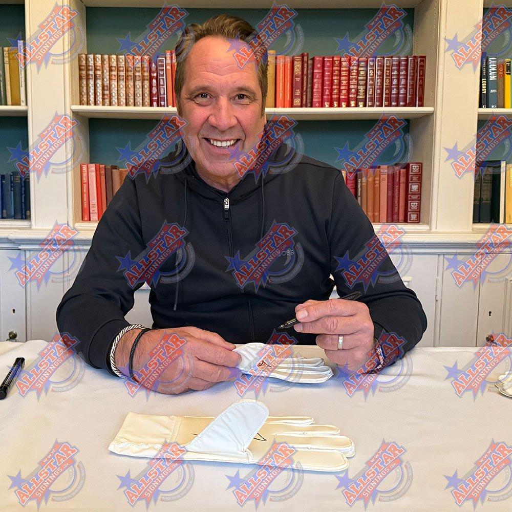 White - AllStarSignings Ltd - David Seaman signed Adidas goalkeeper glove - 2