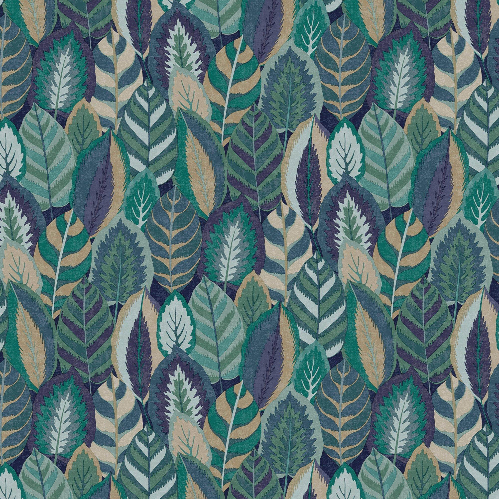 Blue - Sublime - Arty Leaves Blue Wallpaper - 3