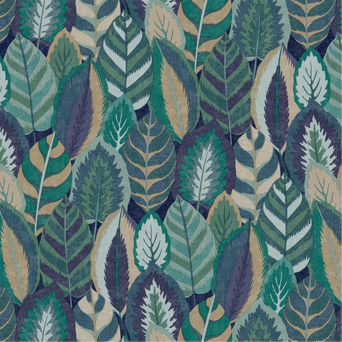 Blue - Sublime - Arty Leaves Blue Wallpaper - 5