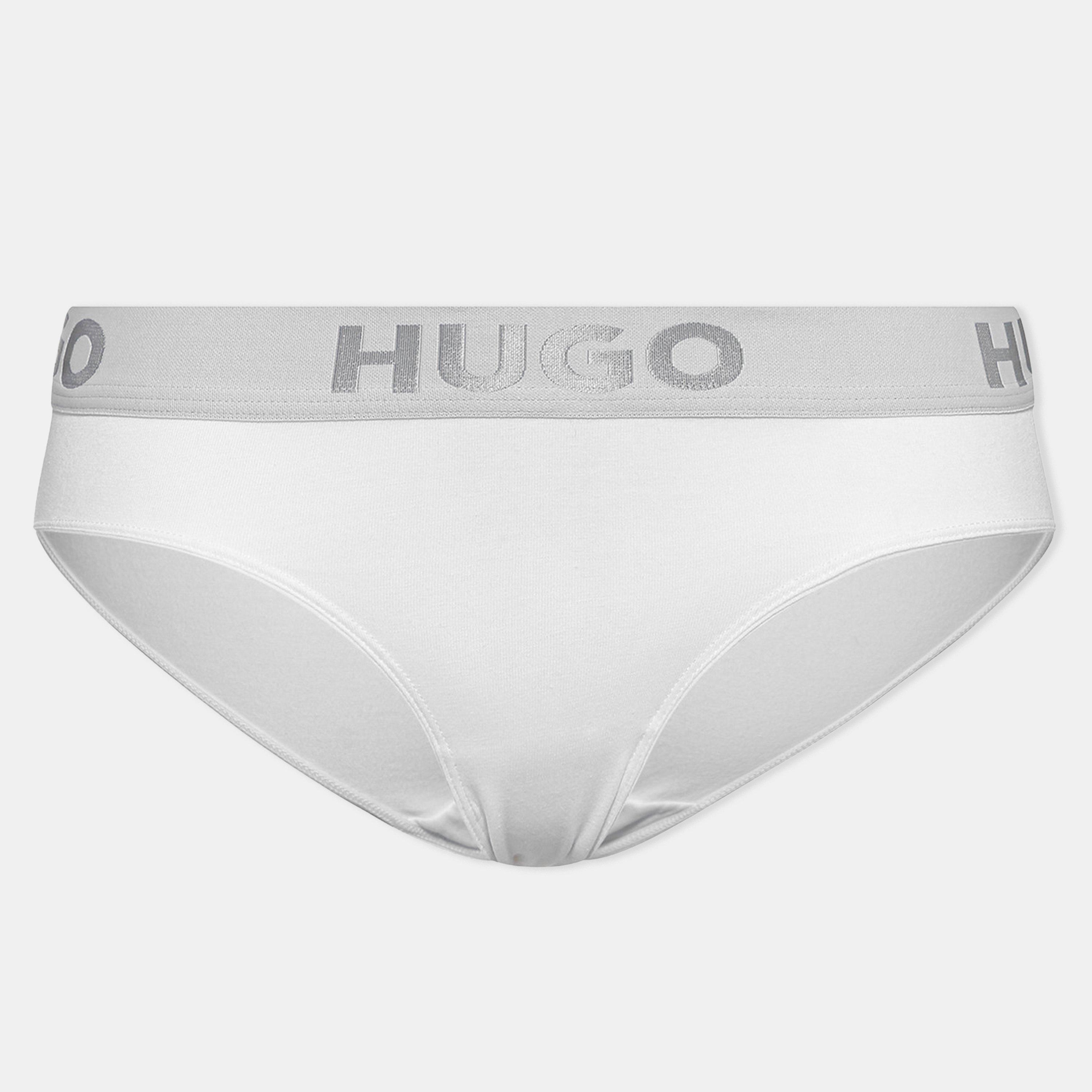Hugo Women's Logo Briefs - White 100 - 12 (L)
